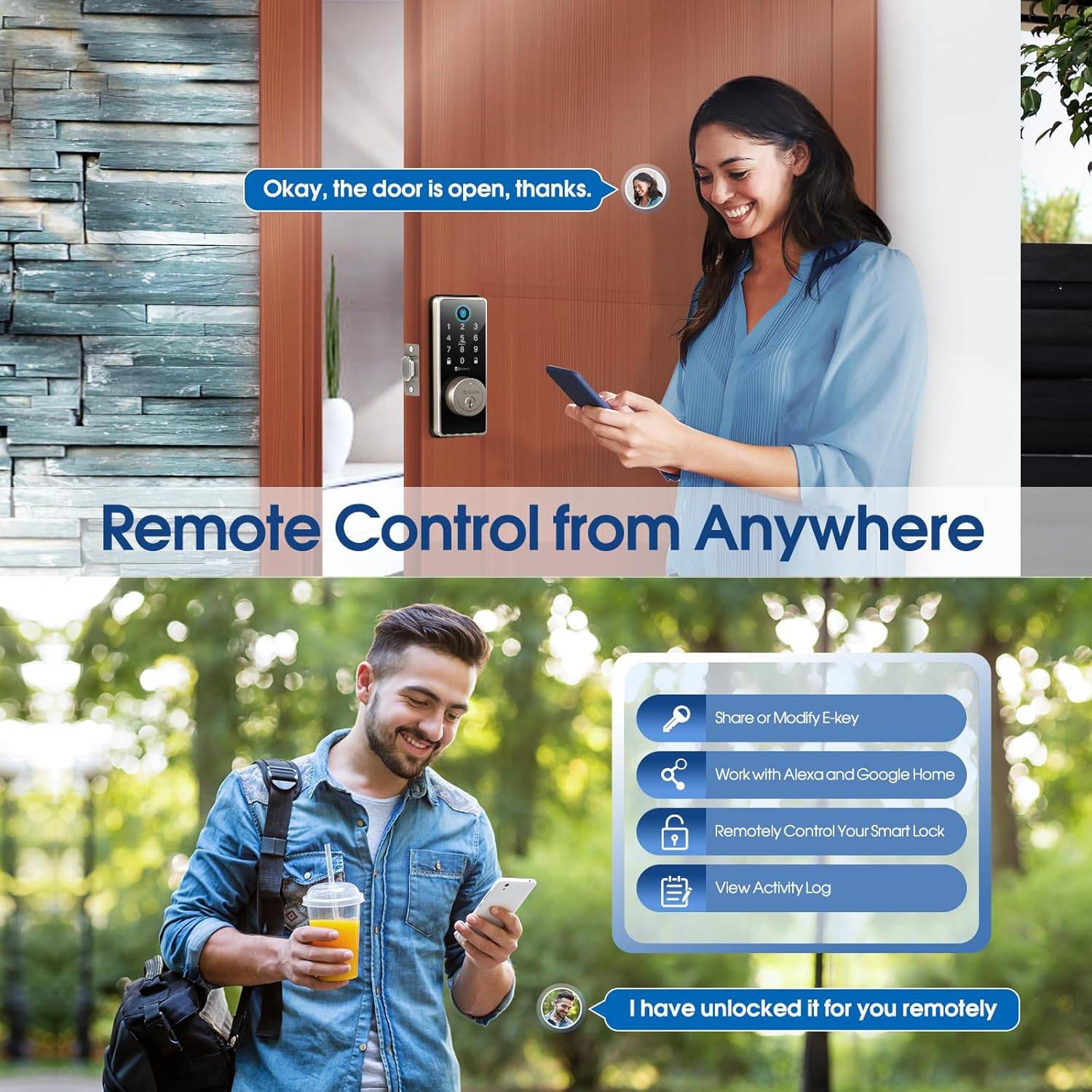 ELAMOR Bluetooth Fingerprint Door Lock - photo 3