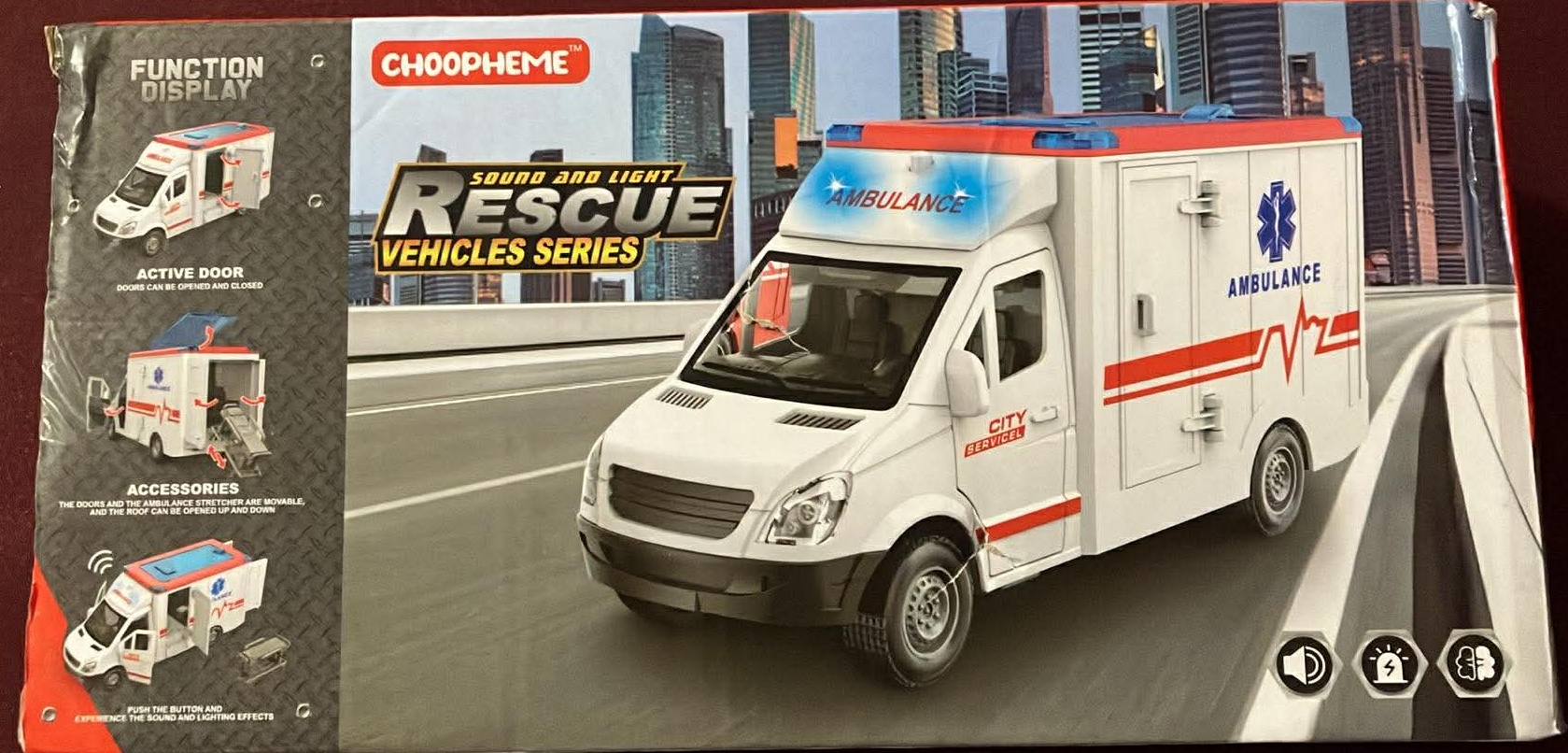Toy Ambulance With 4 Different Flashing Sound and Lights (New)