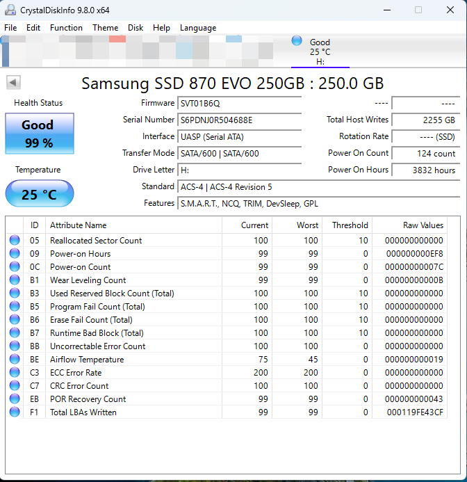 Samsung 870 EVO 250GB SATA SSD - photo 3