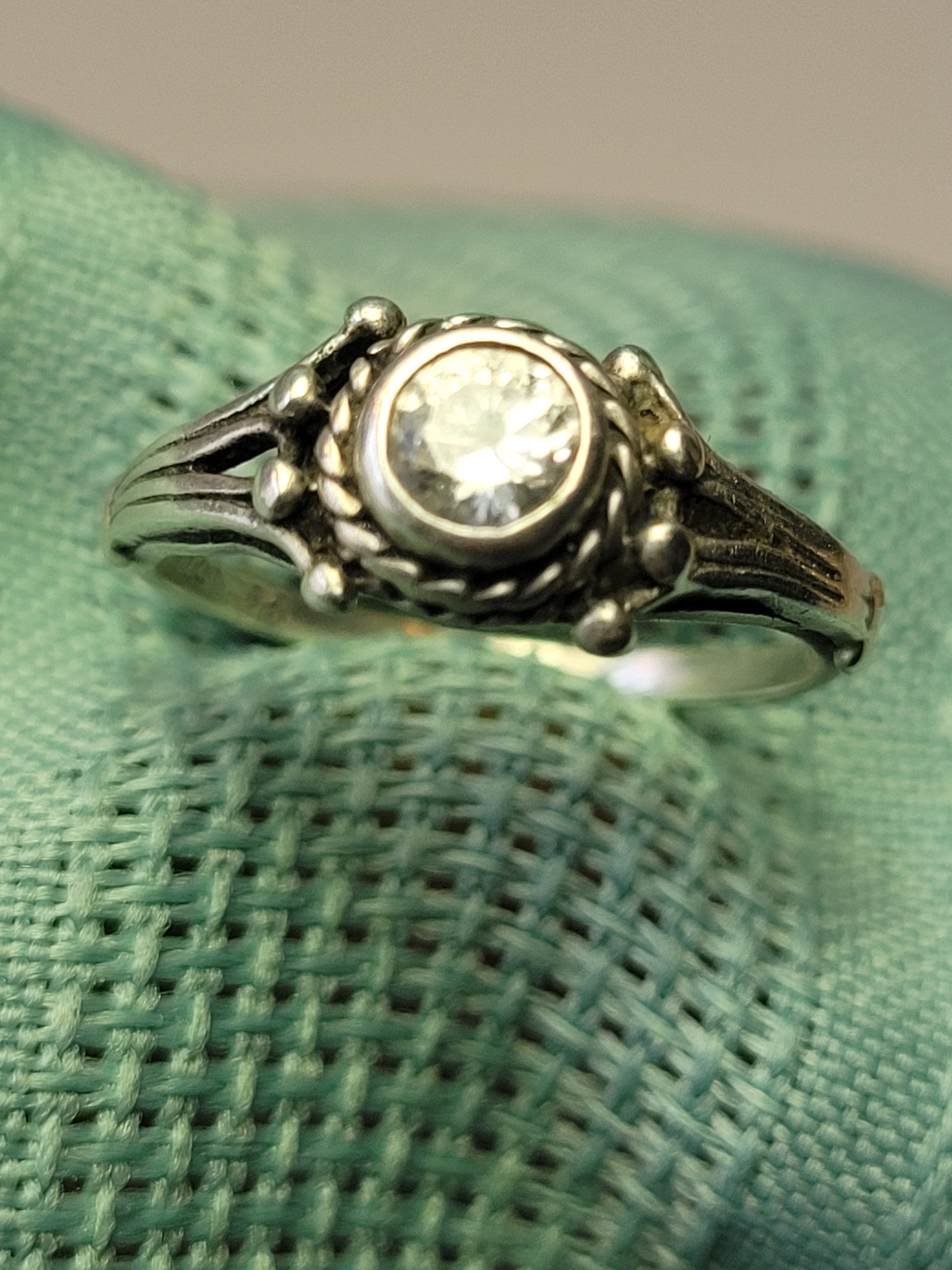 Michael Hill Sterling Silver 925 Solitaire Ring 5mm CZ Stone