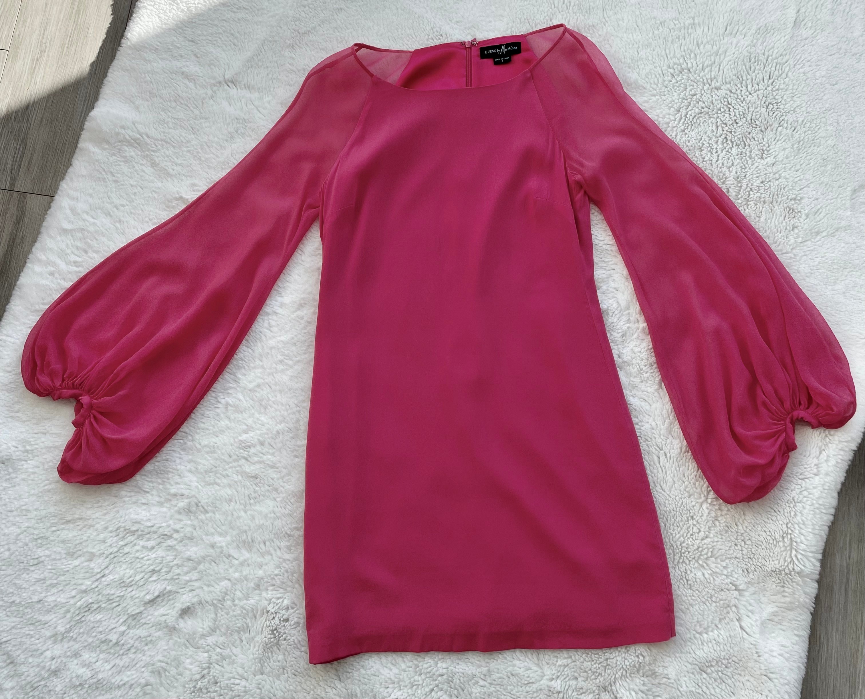 GUESS by Marciano Pink Silk Dress – Size Small - photo 4