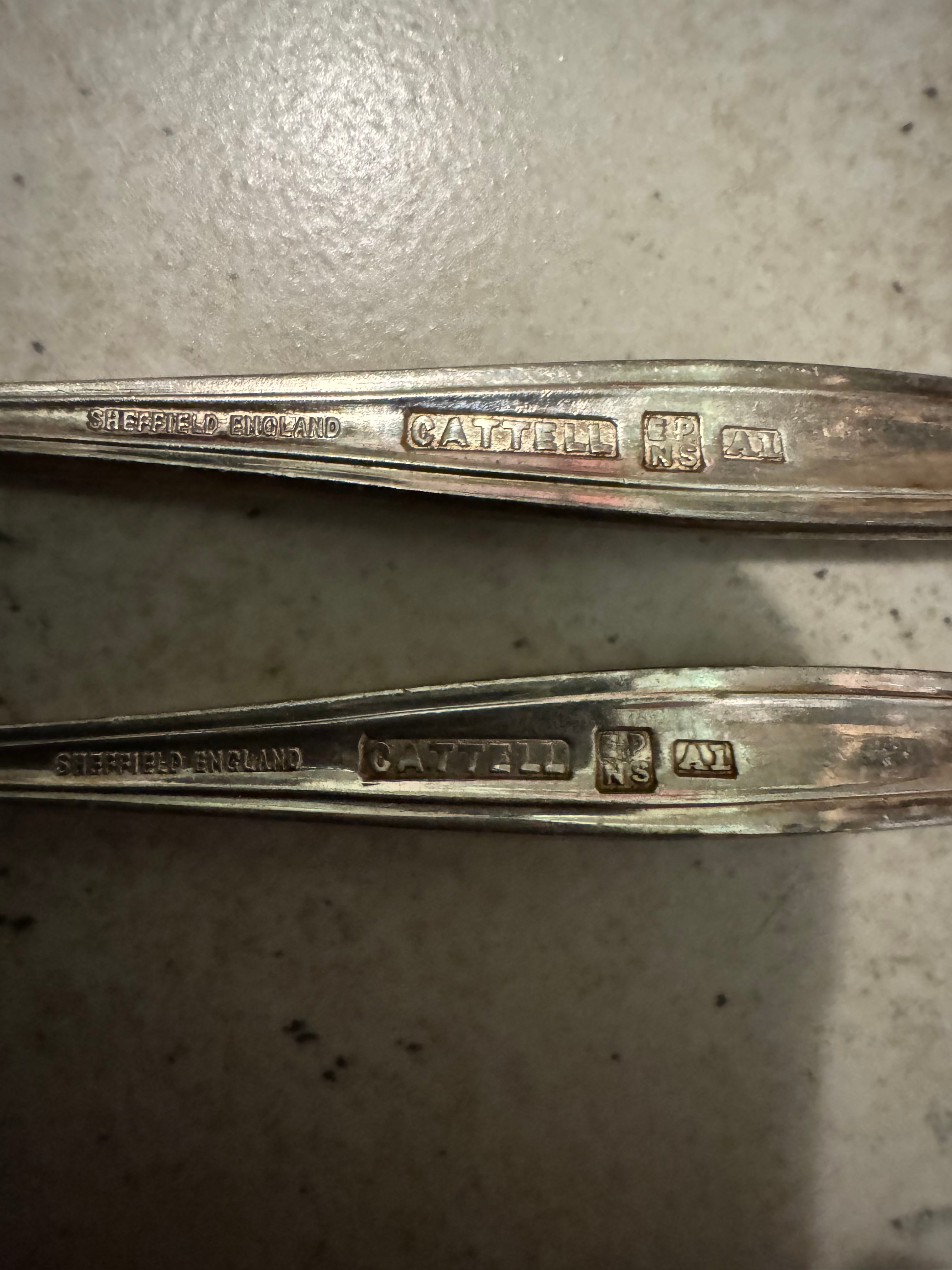 Cattell Sheffield England Spoons - Set of 2 Tiny Spoons - photo 3
