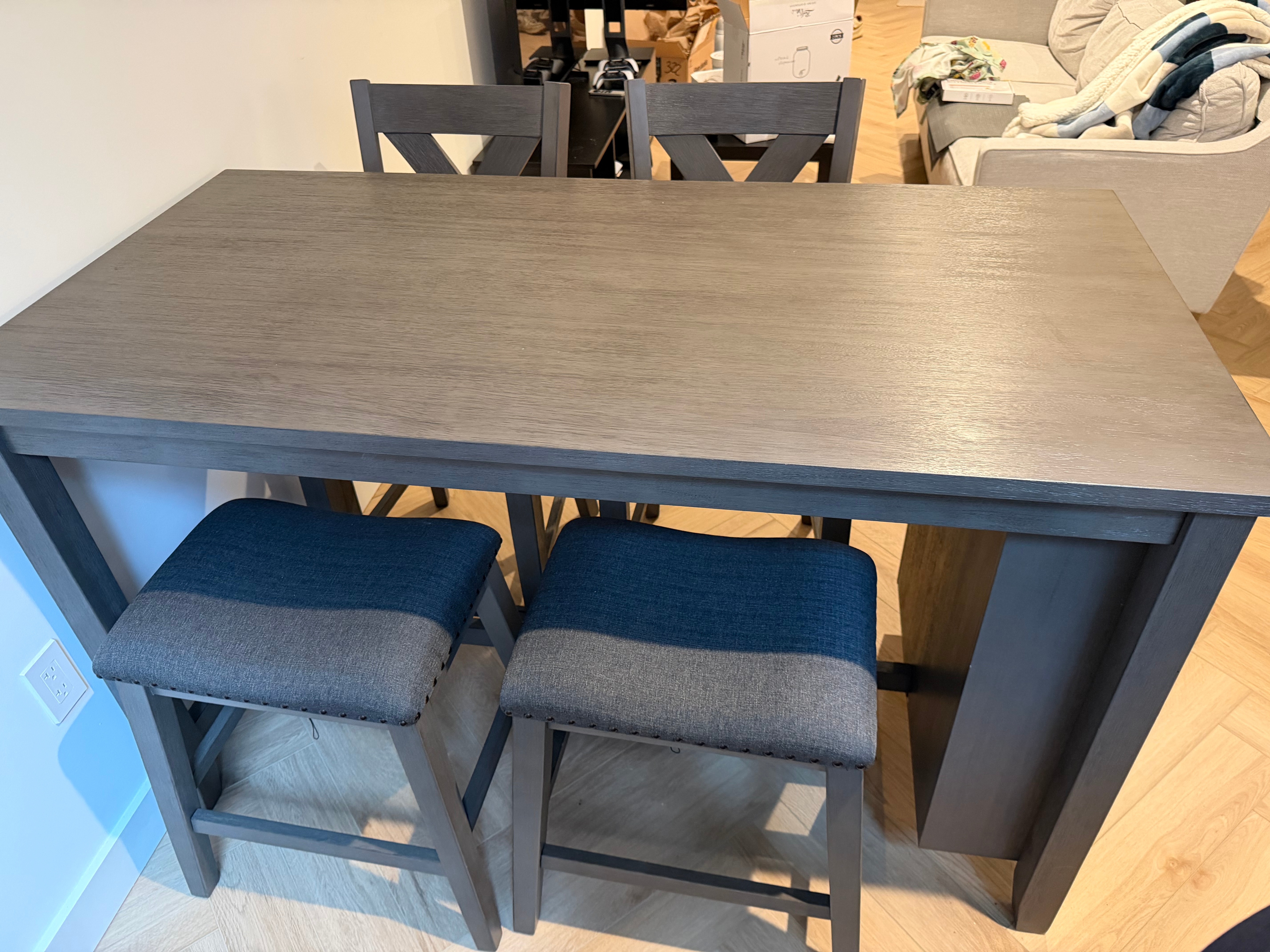 Counter Height SOLID WOOD dining table (table and stools) - photo 4