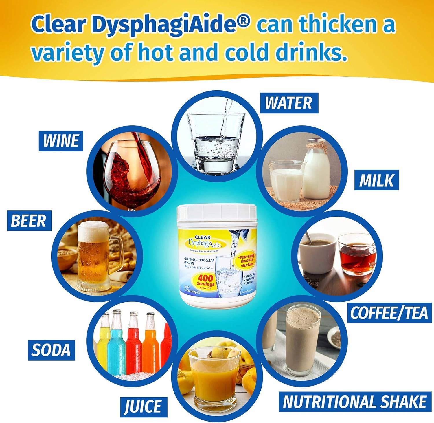 NEW Liquid Thickener for Swallowing / Dysphagia, 400 Servings - photo 3