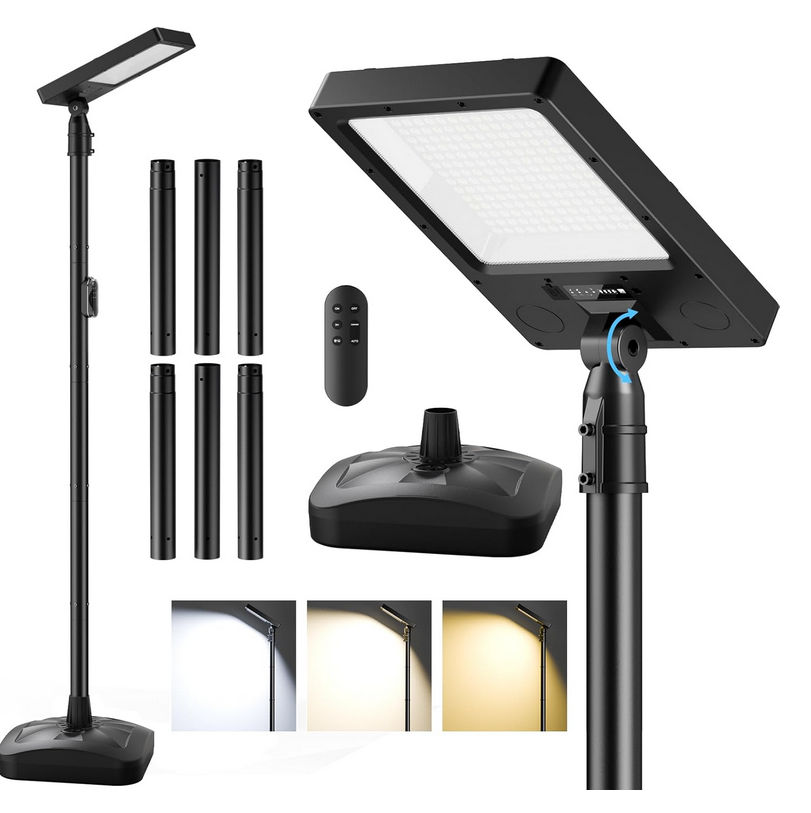 Solar Outdoor Patio Light w/ Pole & Remote – Motion Sensor - photo 2