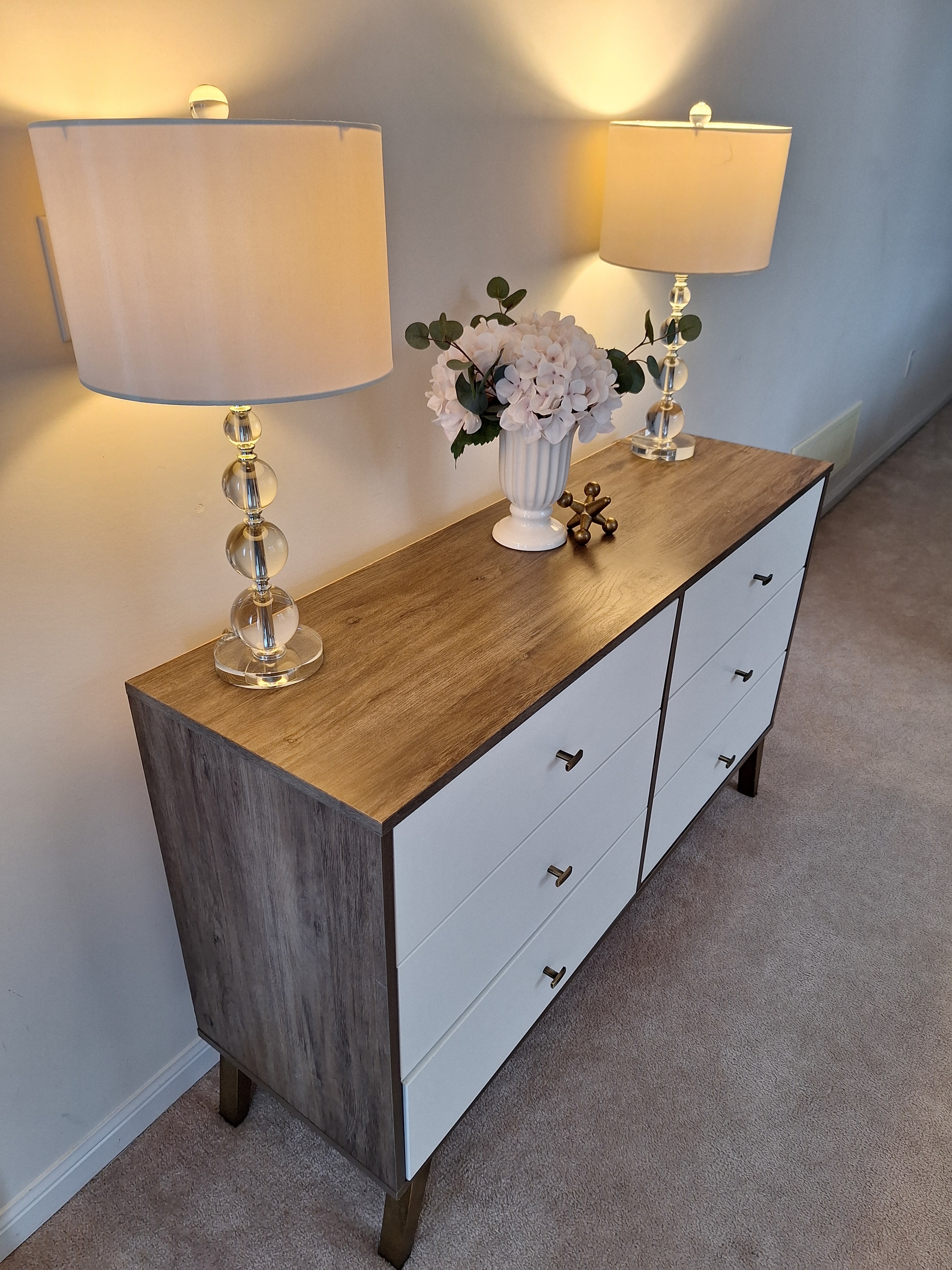 Prepac Milo 6-Drawer Dresser (walnut finish with white drawers) - photo 3