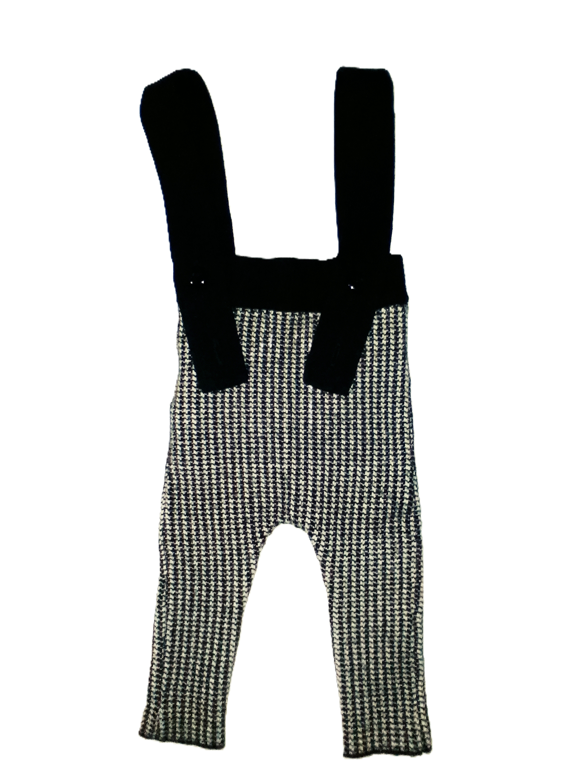 NooVel black + white houndstooth overalls 2 pc #kids #dungarees