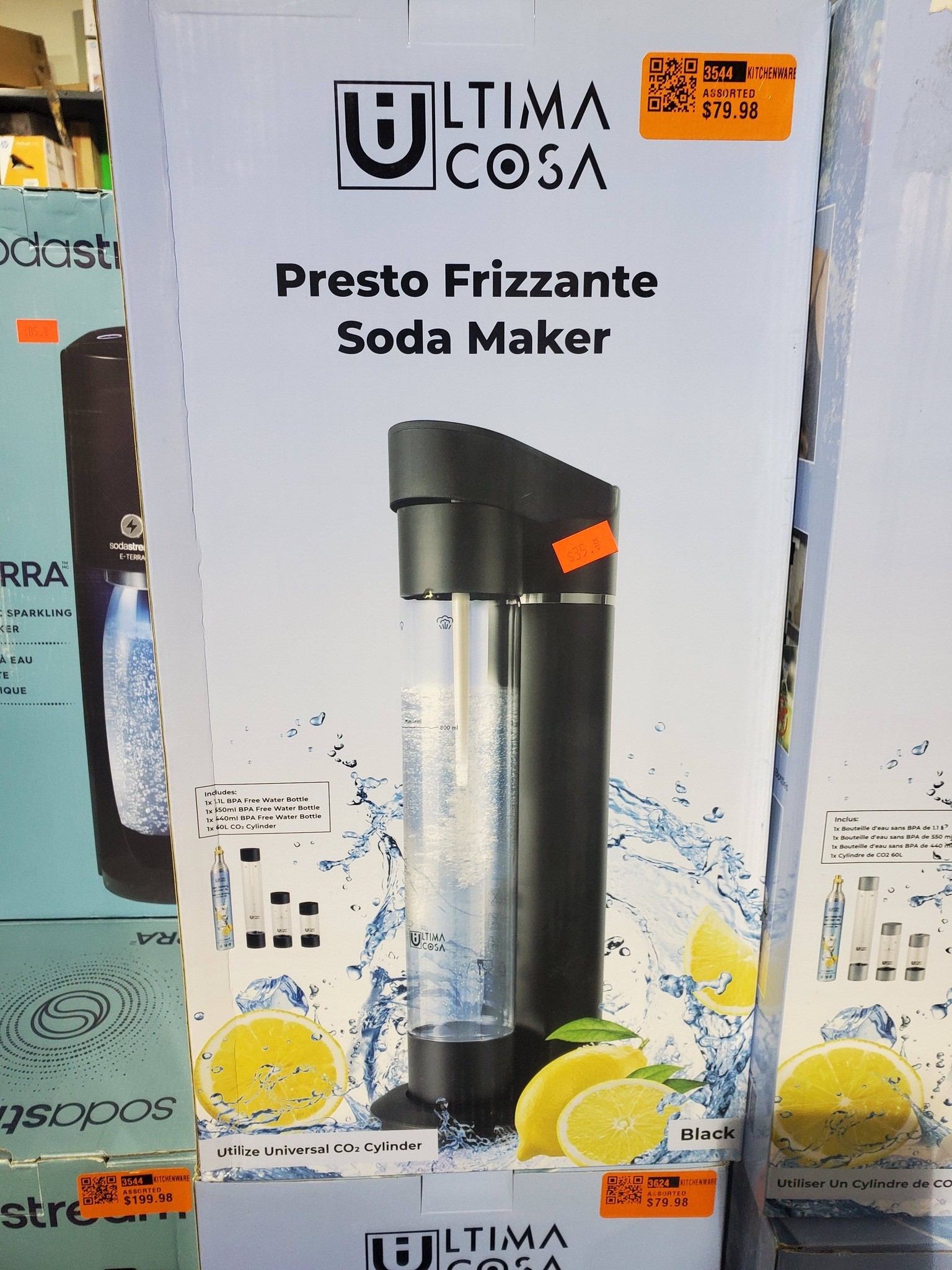 Ultima Cosa Sparkling Water Soda Maker with CO₂ Cylinder - photo 3