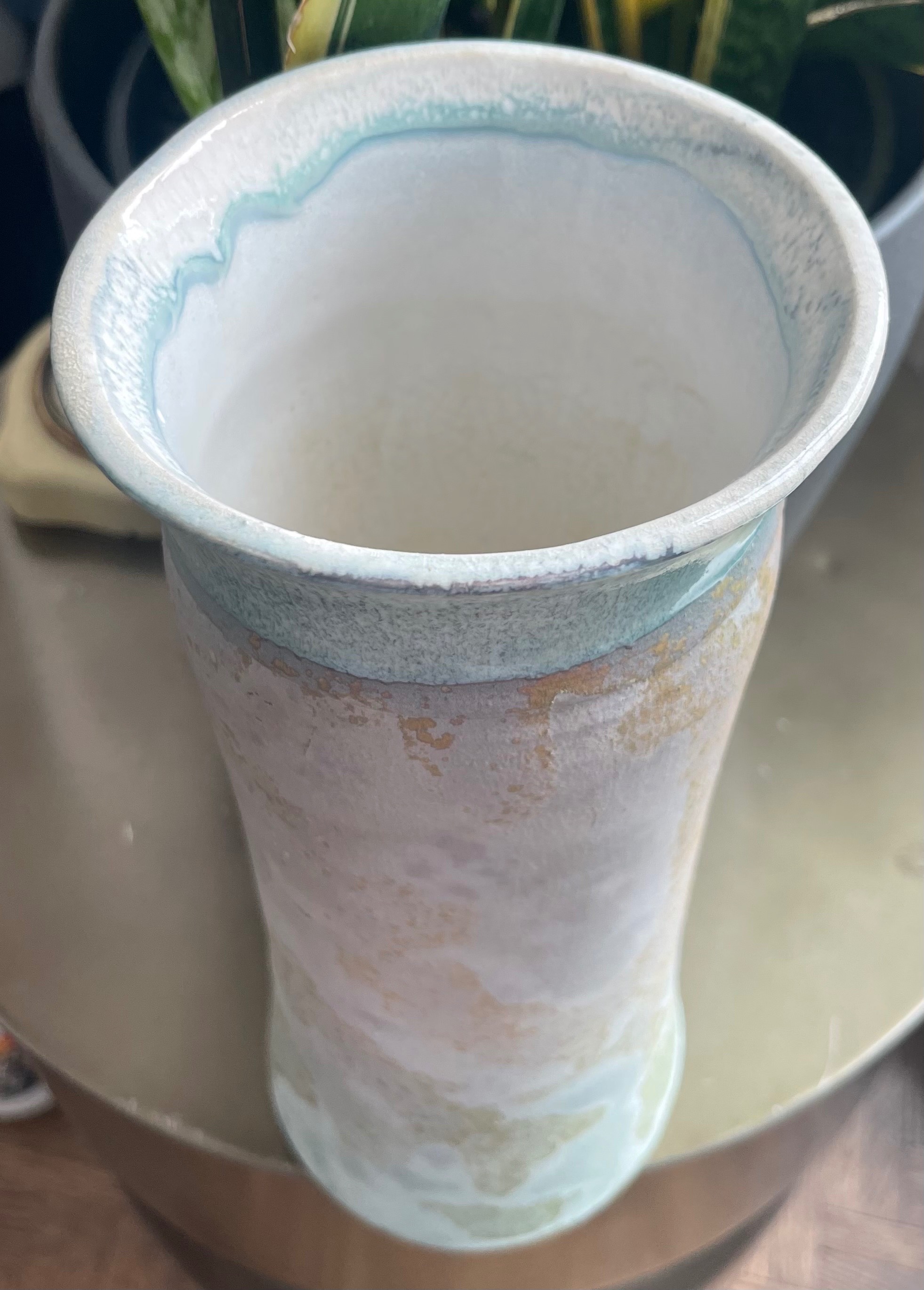 Signed Tony Evans Pottery Vase – 11.5" Tall - photo 2