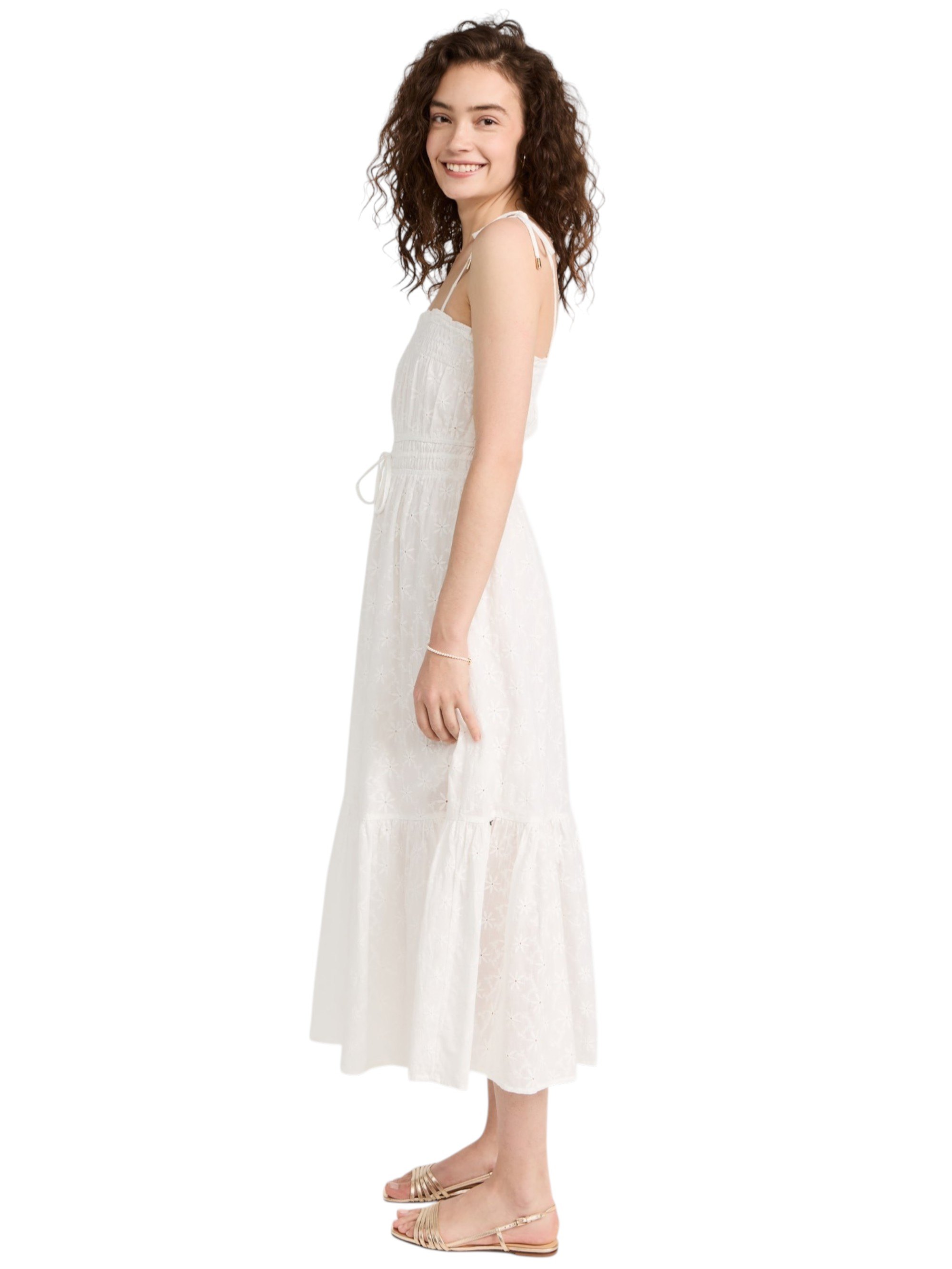 MINKPINK Sadie Brodery Maxi Sun Dress Size Small in Ivory - photo 2