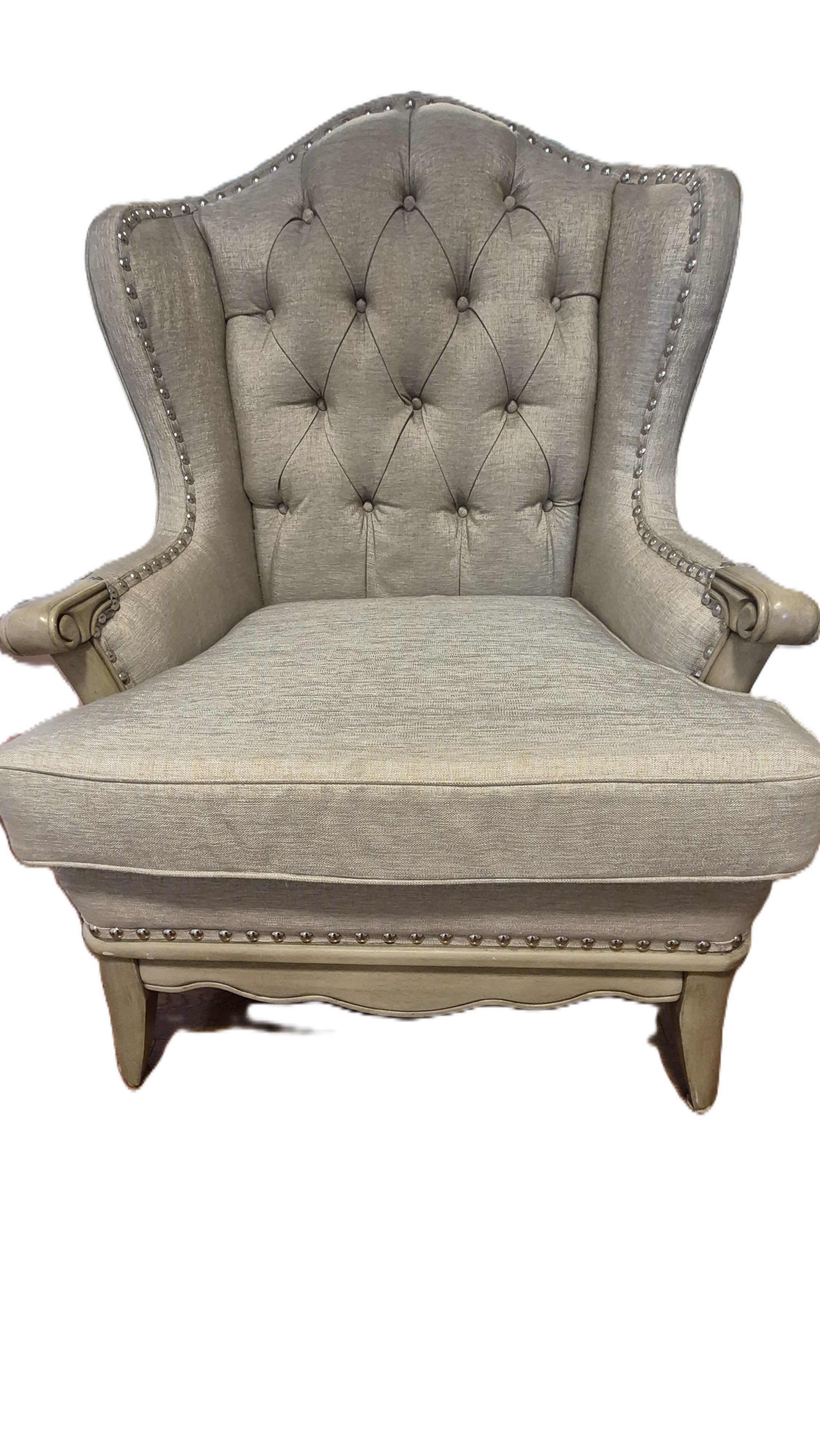 [price drop]High-End Oversized Wingback Accent Chair - Like New - photo 4