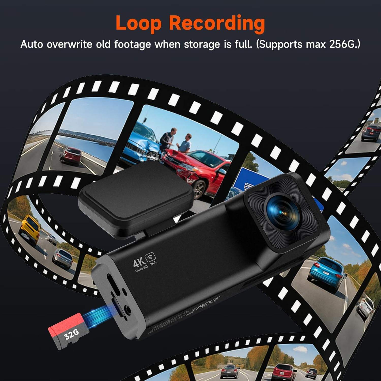 Dash Cam Front and Rear Camera, 4K+1080P - OPEN NEW BOX - photo 4