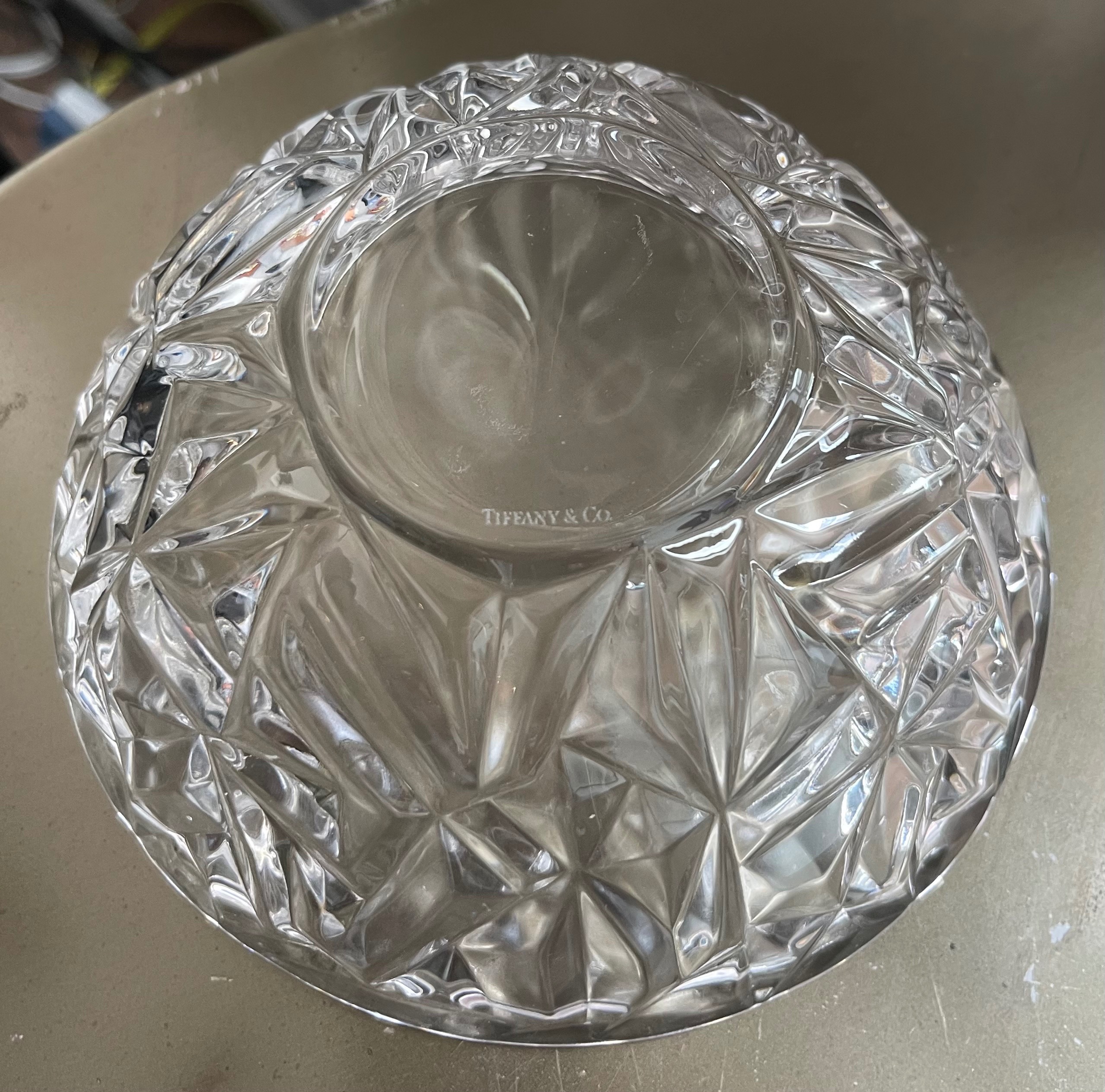 Tiffany & Co. Signed Rock Cut Crystal Bowl (6") - photo 4