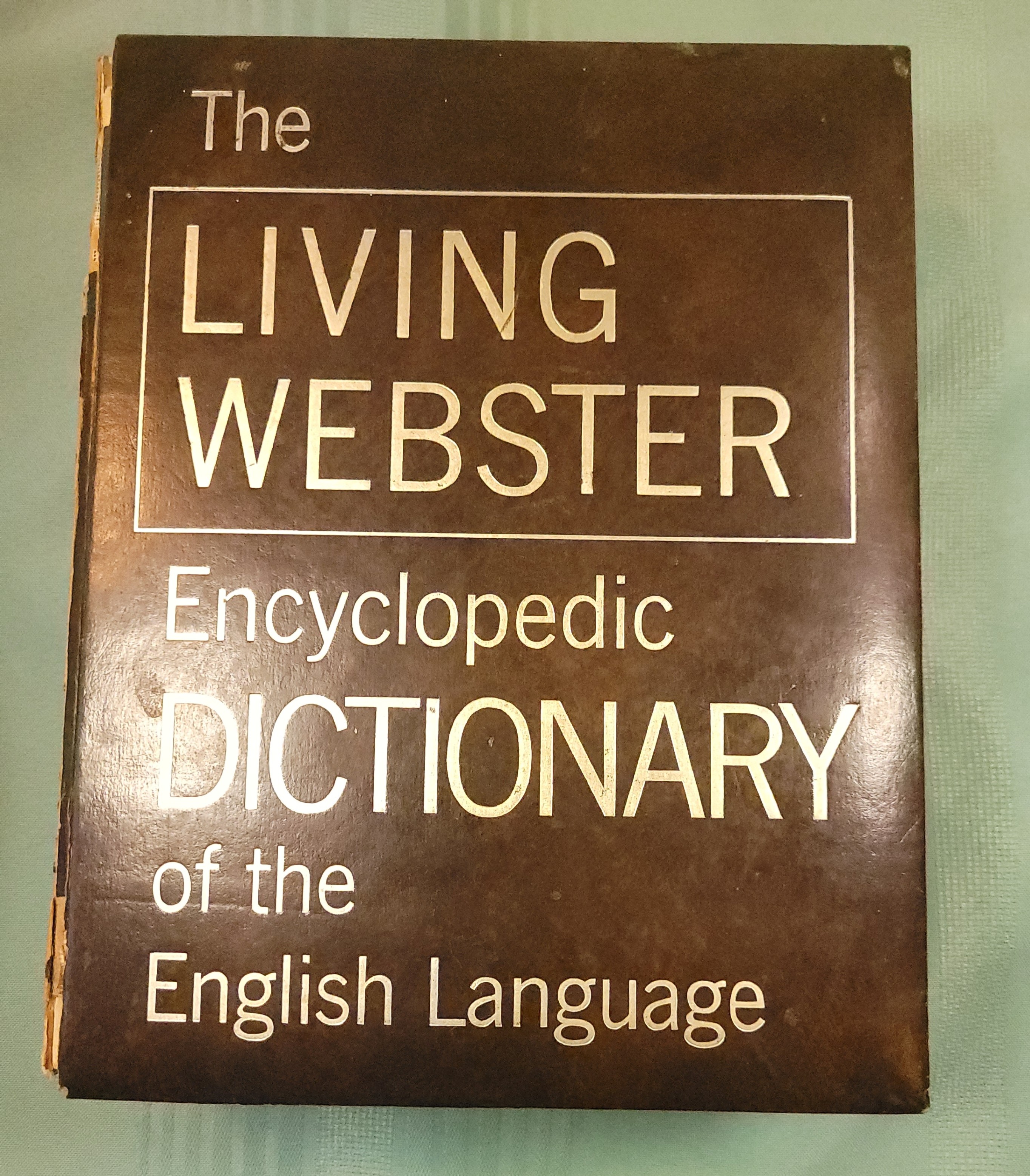 1974 The Living Webster Encyclopedic Dictionary English Language