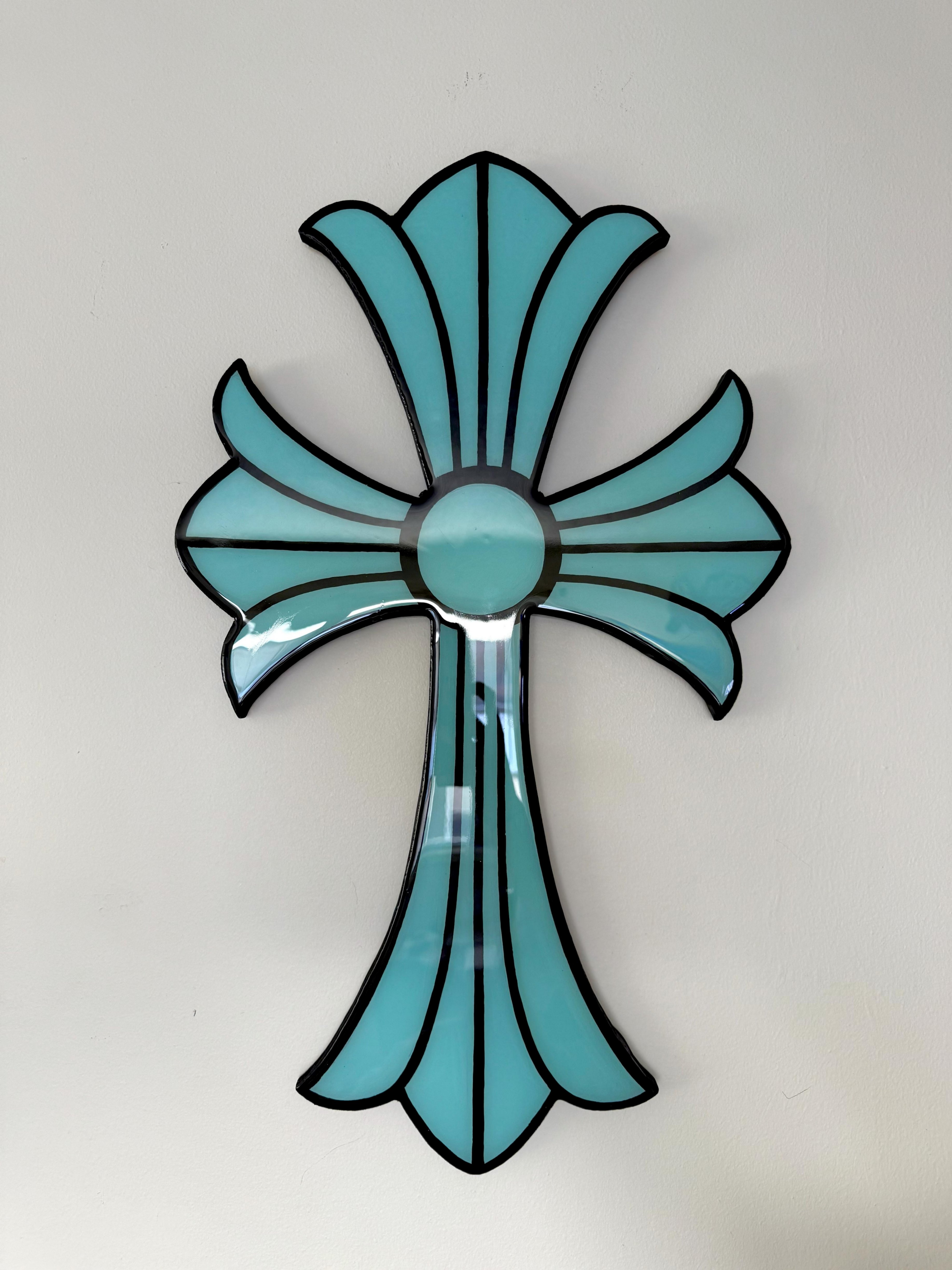 Chrome hearts cross wall art/light