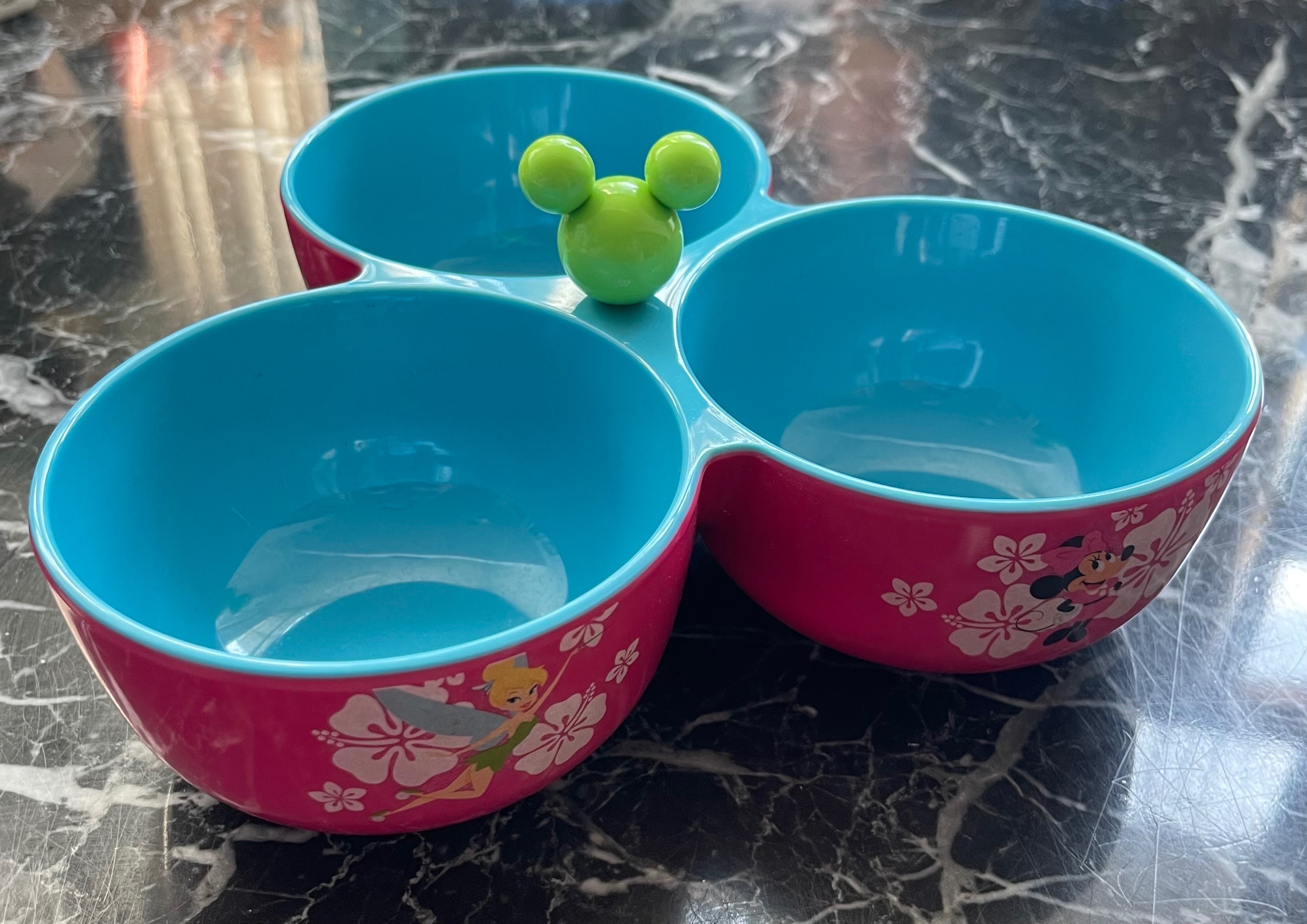 Disney Store “Summer Luau” Triple Connected Bowls