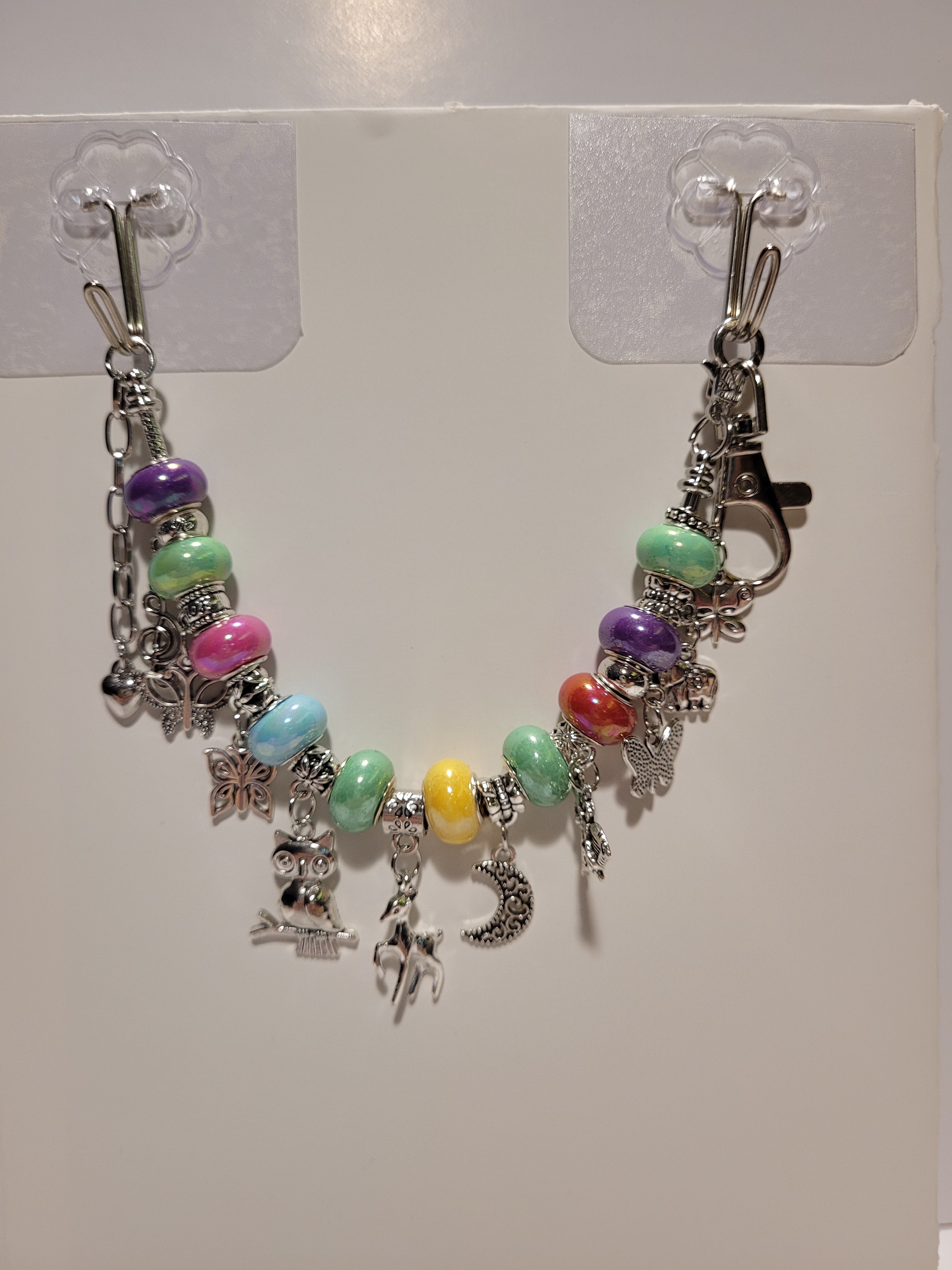 Handmade Beaded Charm Keychain - photo 2