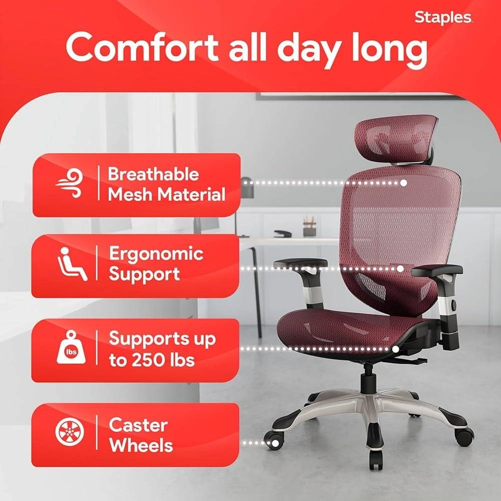 🚨LAST WEEK🚨 Ergonomic Office Chair – Staples Hyken - photo 2