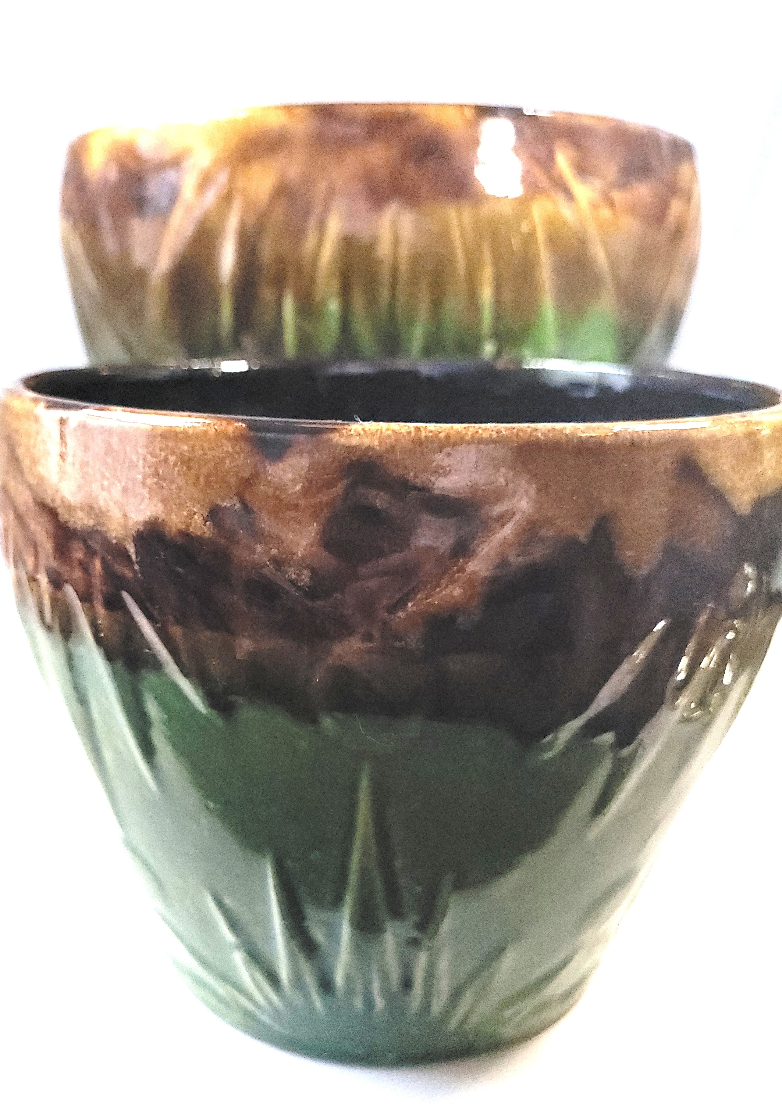 Robinson Ransbottom Sun Moon Planters – Circ. 1930s Art Pottery - photo 2