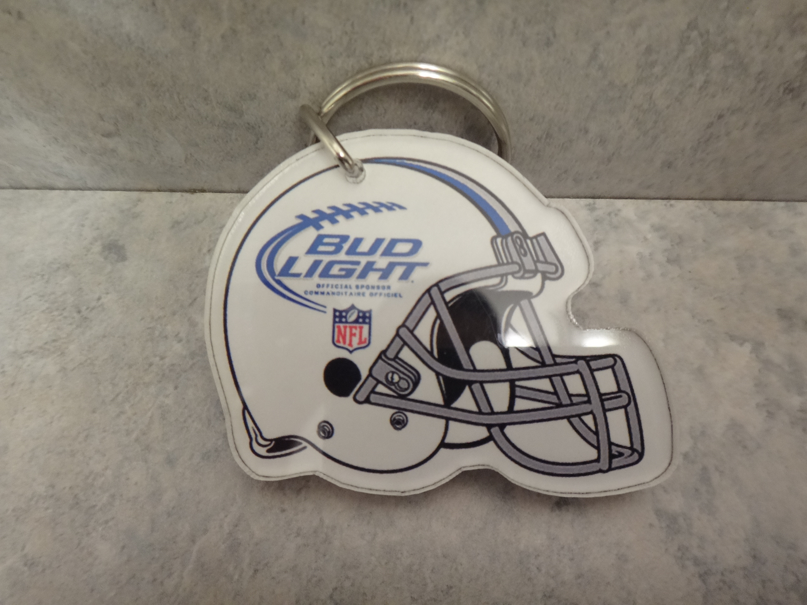 ✅♻️San Francisco 49ers BUD LIGHT NFL Helmet Plastic Keychain - photo 3
