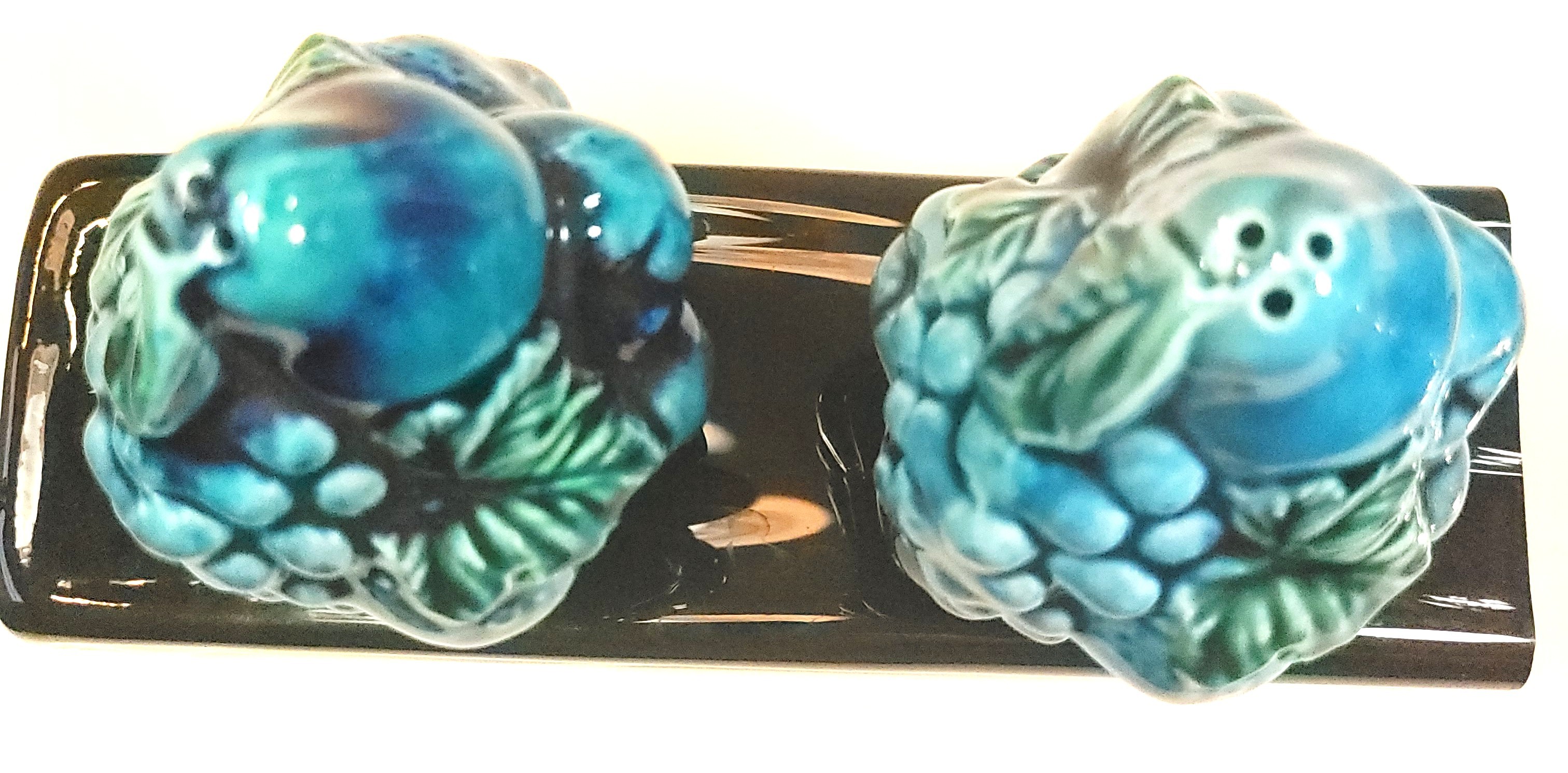 60s Inarco Mood Indigo Salt & Pepper Shakers Cobalt Blue Japan - photo 3