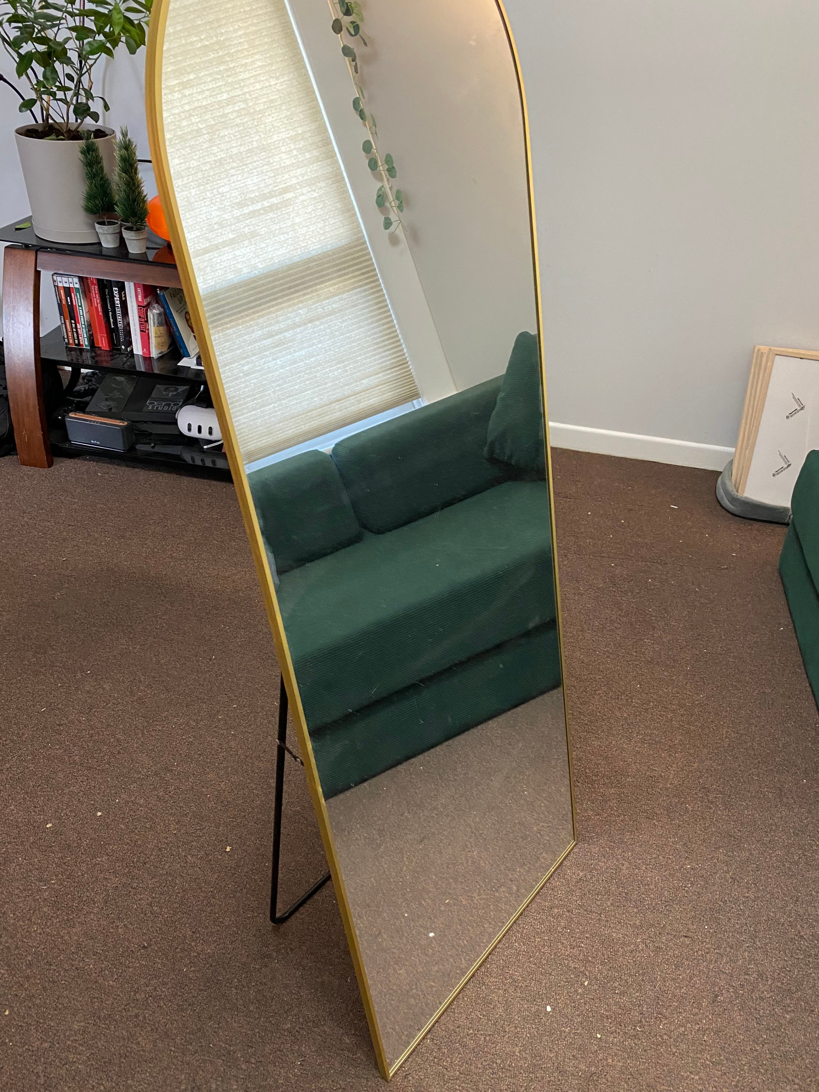 Gold Arched Full Length Mirror - photo 4