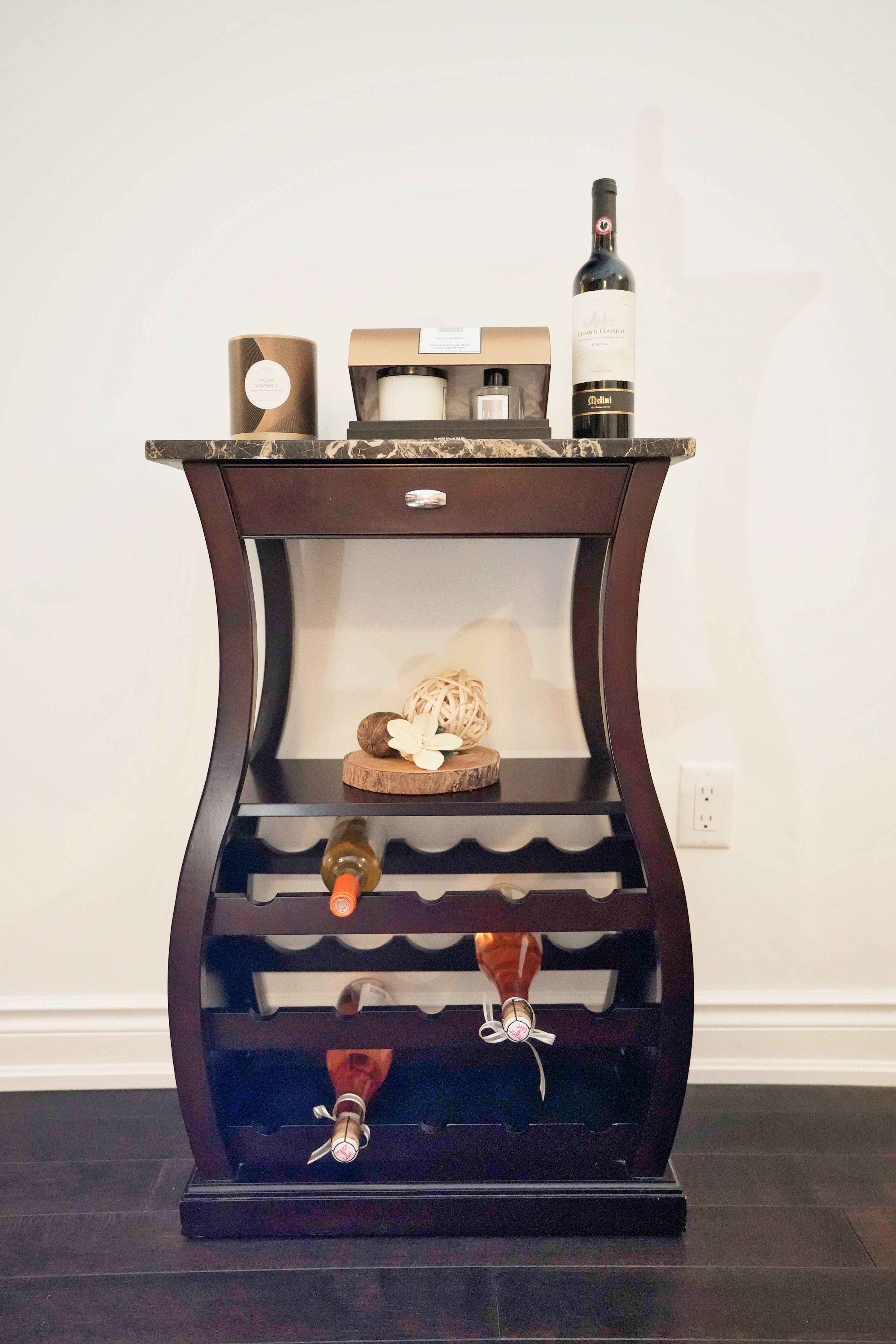 Solid Wood Wine Rack Table - photo 5