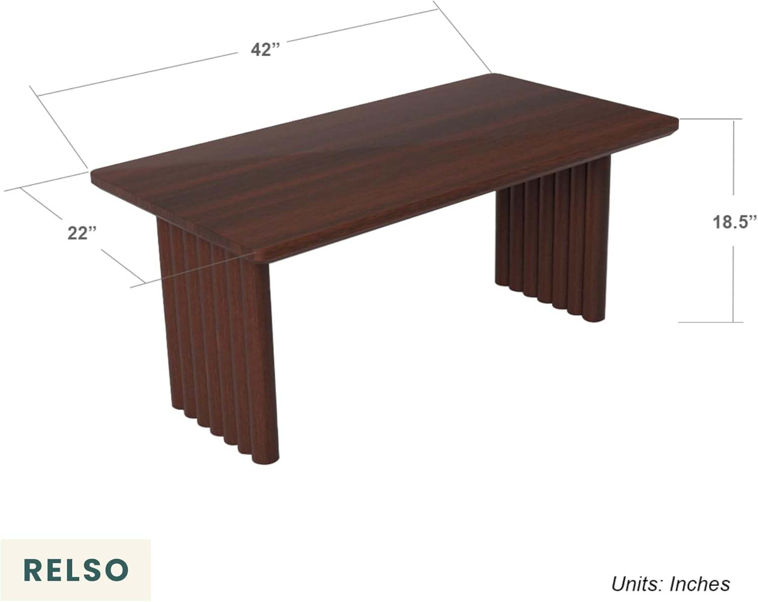 Relso Solid Mango Wood Coffee Table (New in box) - photo 2