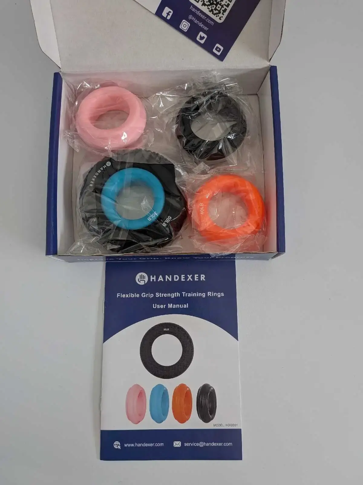 Handexer Flexible Grip Strength Training Rings Set - photo 2