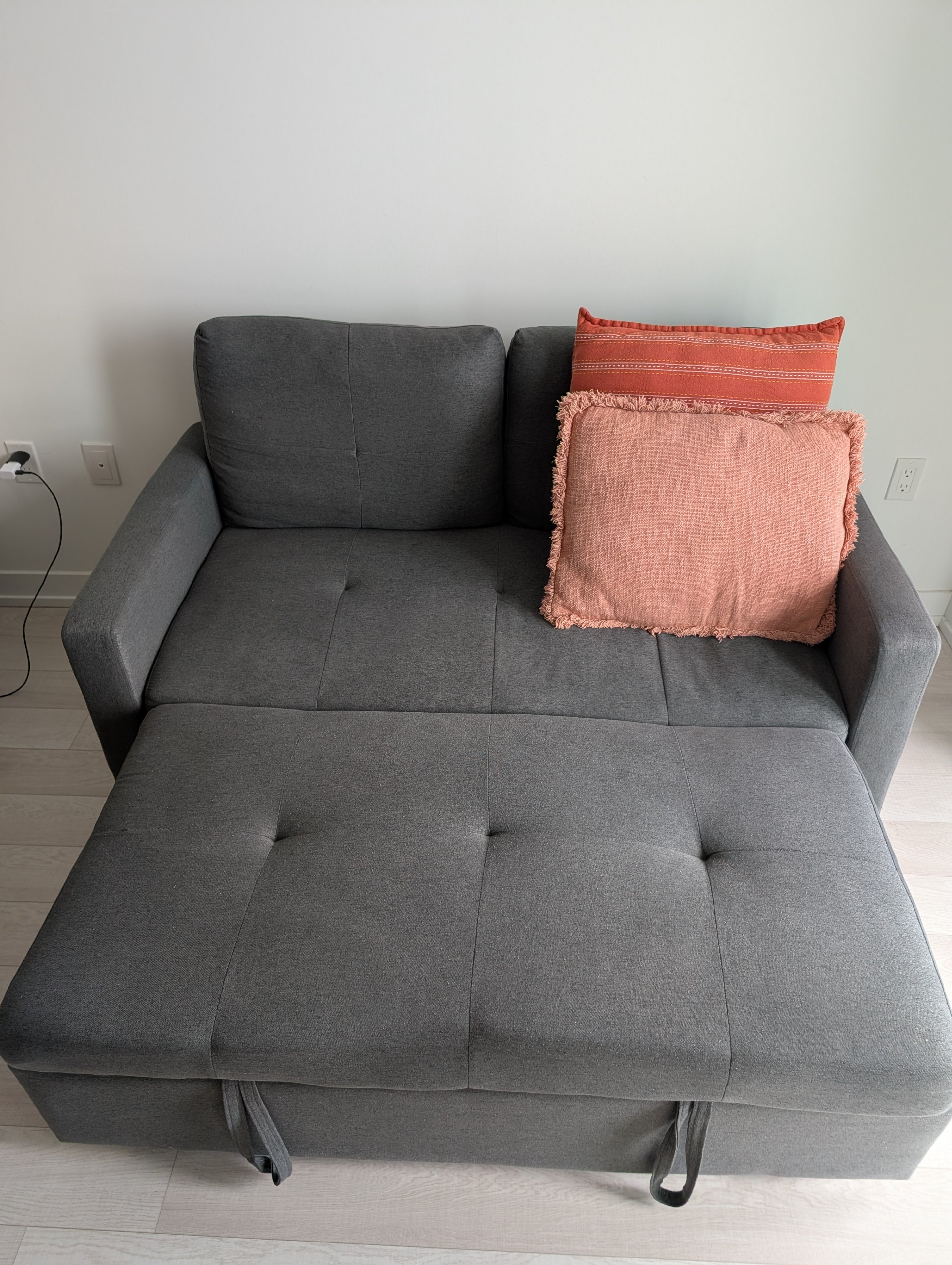 2-SEATER FABRIC PULL-OUT LOVESEAT SLEEPER SOFA - photo 3