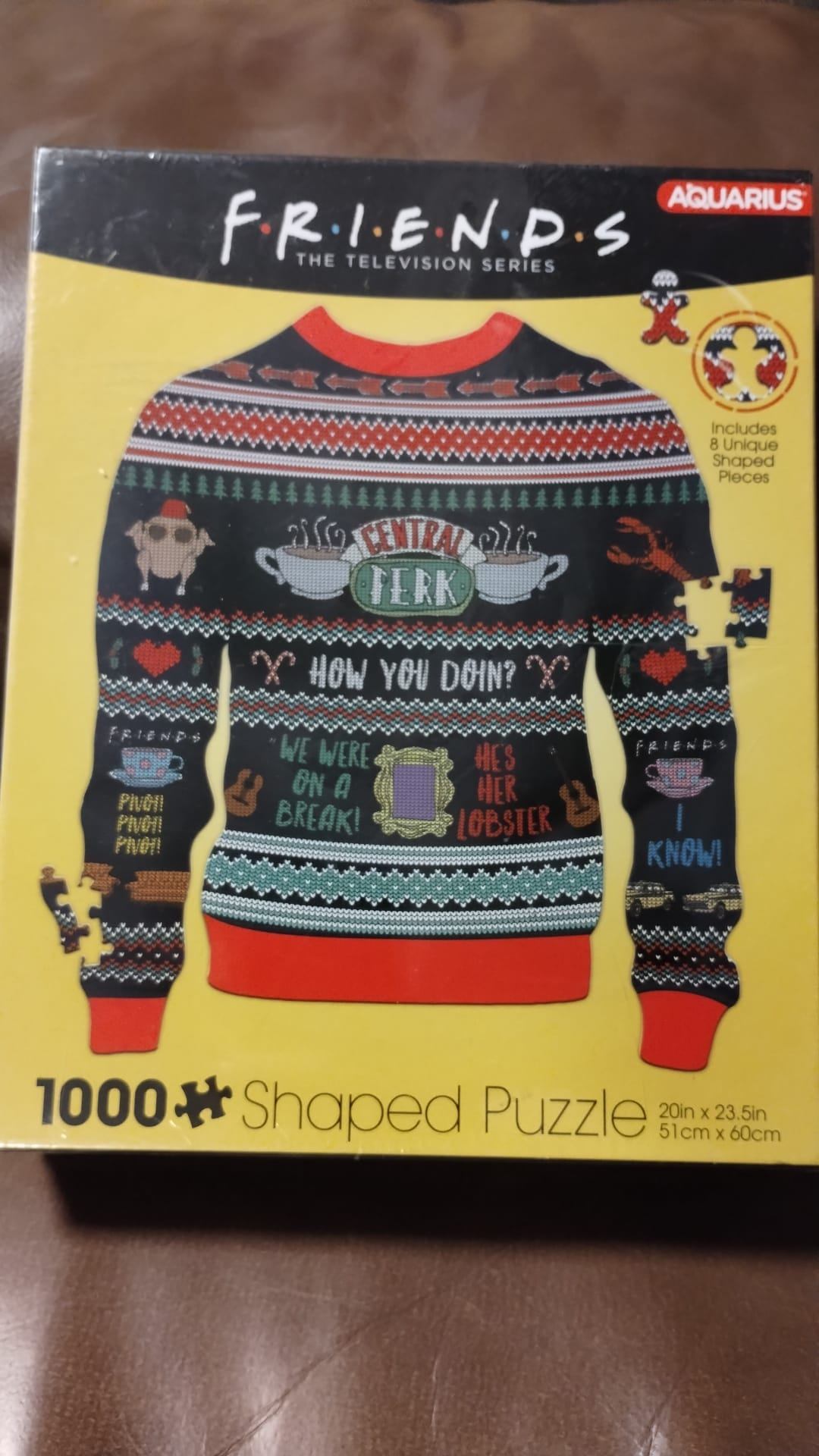 AQUARIUS Friends Ugly Sweater Shaped Puzzle