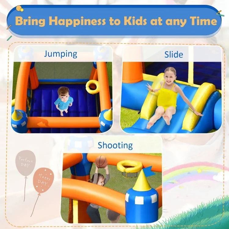 (BRAND NEW) 7.5' x 9' Kids Inflatable Bounce House Castle - photo 3