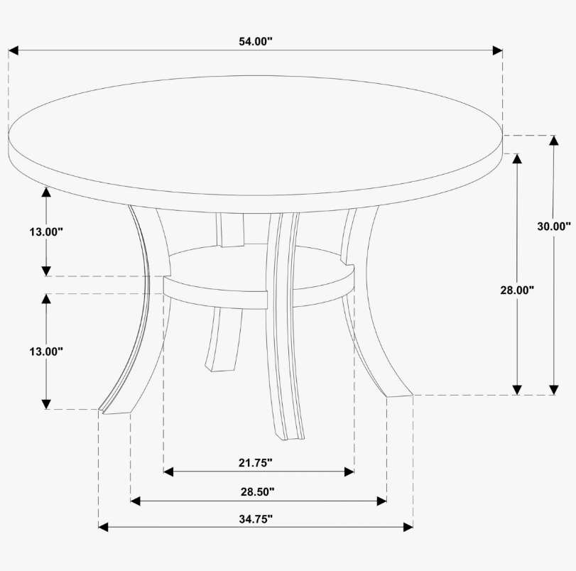 White Round Dining Table - 54" Diameter - New in box - photo 3