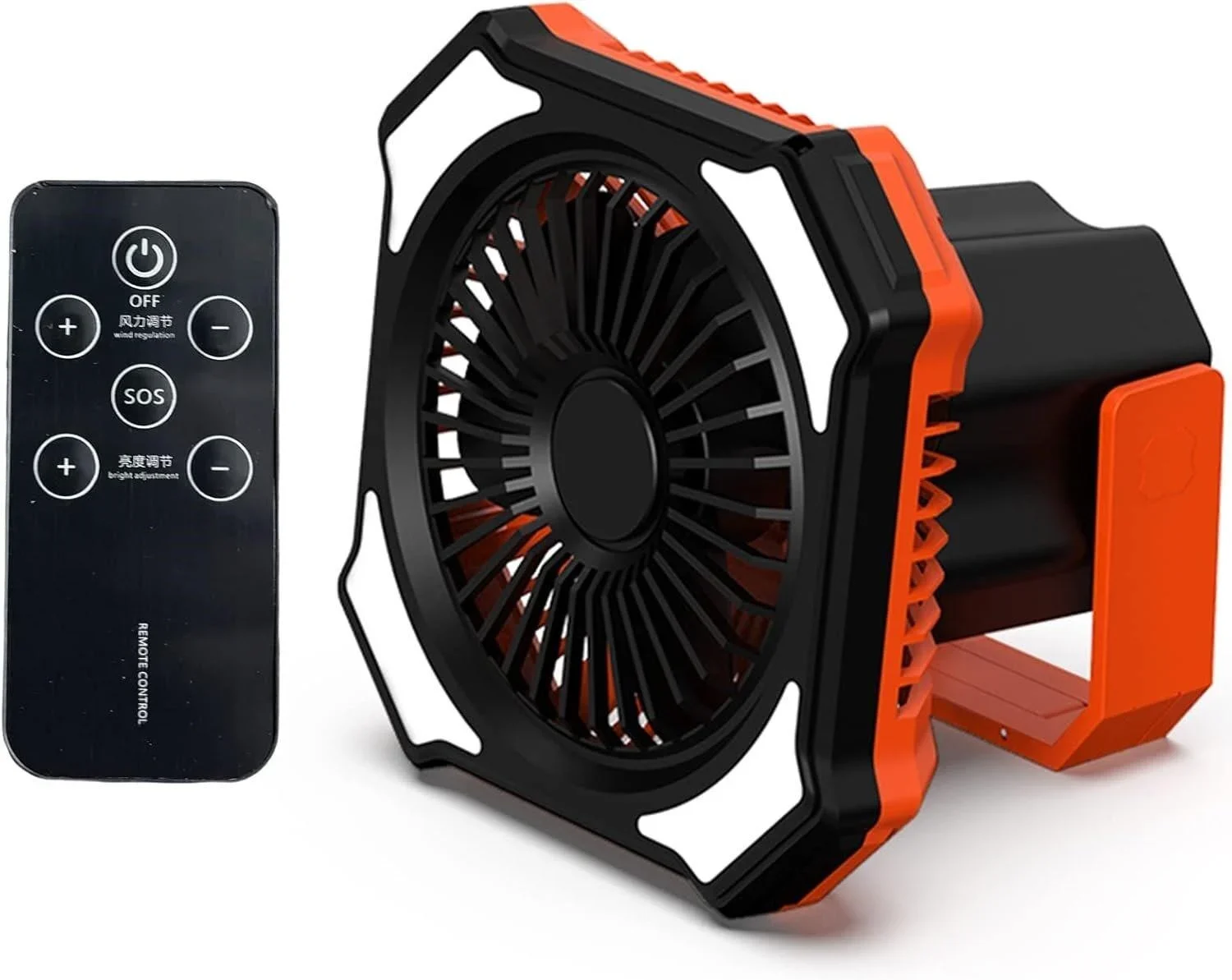 Portable Outdoor Fan with LED Light & Remote - photo 5