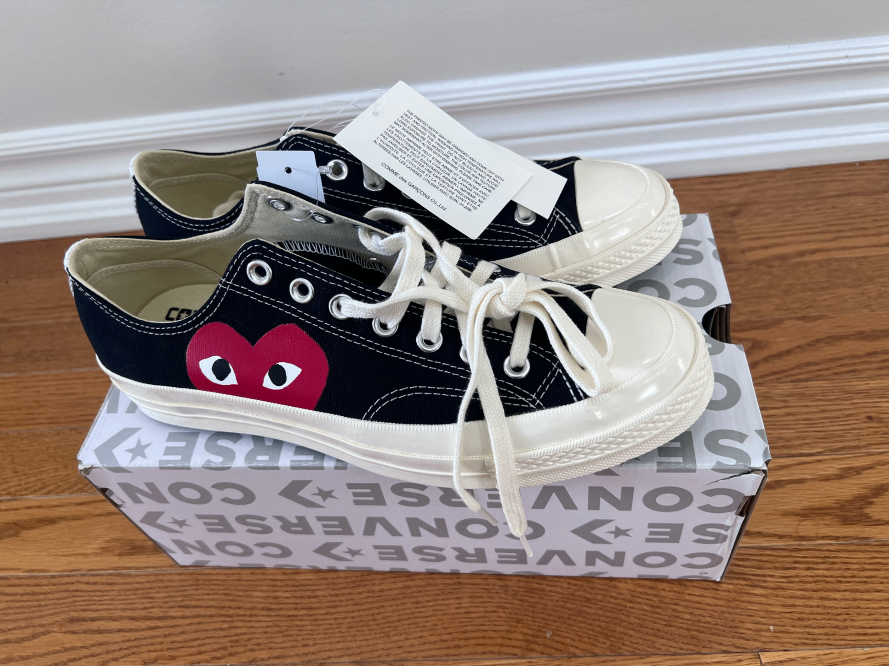 Converse x Comme des Garçons PLAY Chuck 70 Low (Black) - photo 4