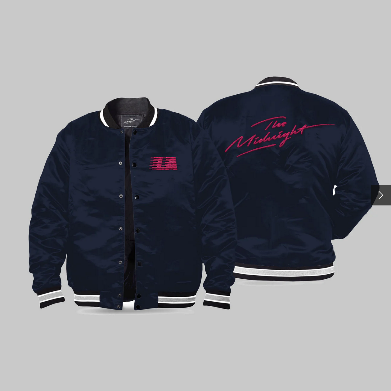 ✅🆕T h e  M i d n i g h t Synthwave Band Medium Bomber Jacket NEW