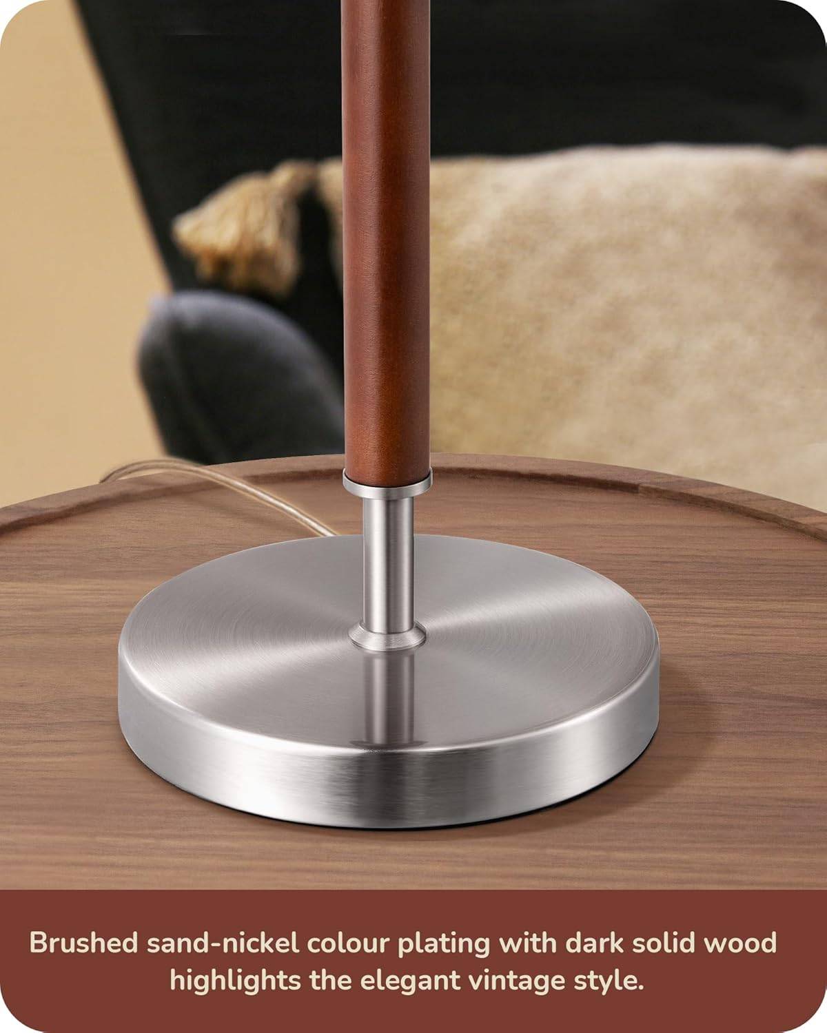 Modern Table Lamp with Wood Accent and Pull Chain - photo 3