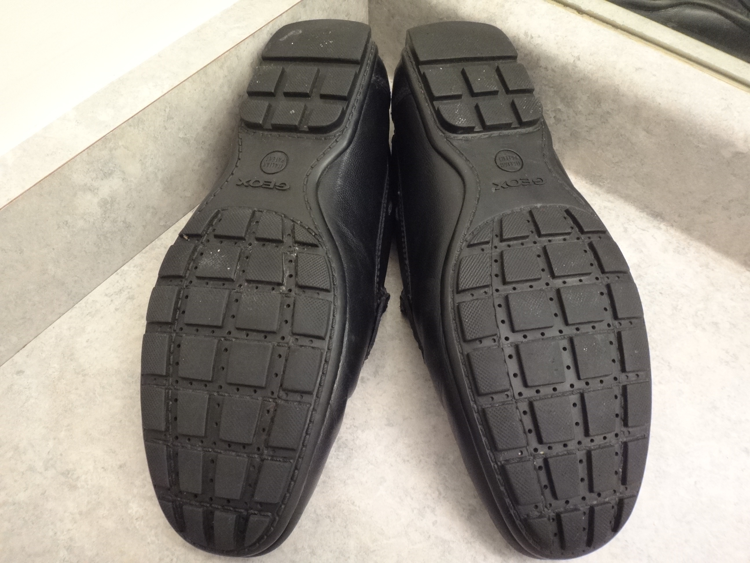 ✅♻️GEOX Men's 9 / 42 Leather & Rubber Loafers Shoes + Insoles - photo 5