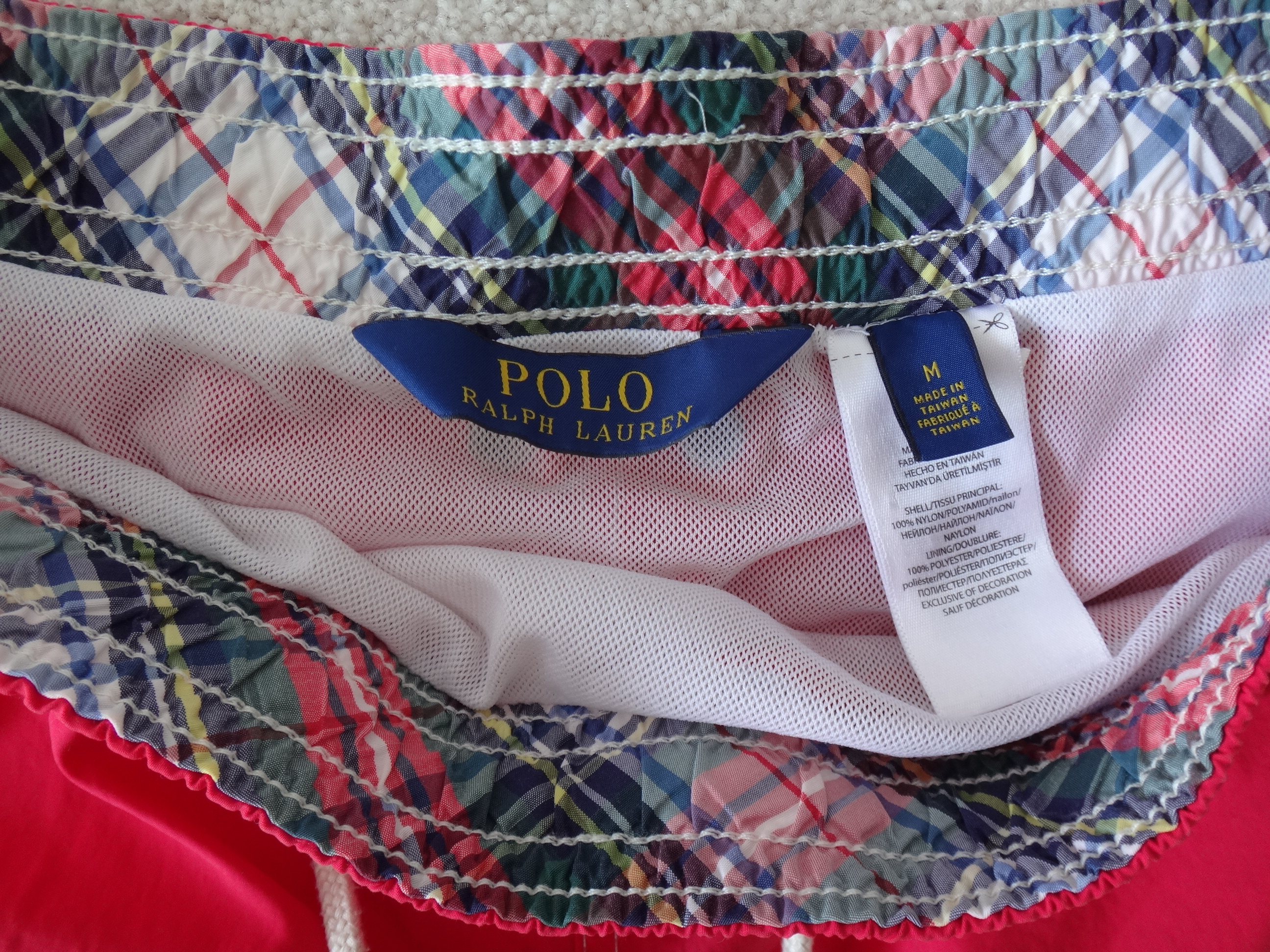 ✅♻️POLO🏇RALPH LAUREN Men's Medium 31/34 Red Swim Trunks Shorts - photo 3