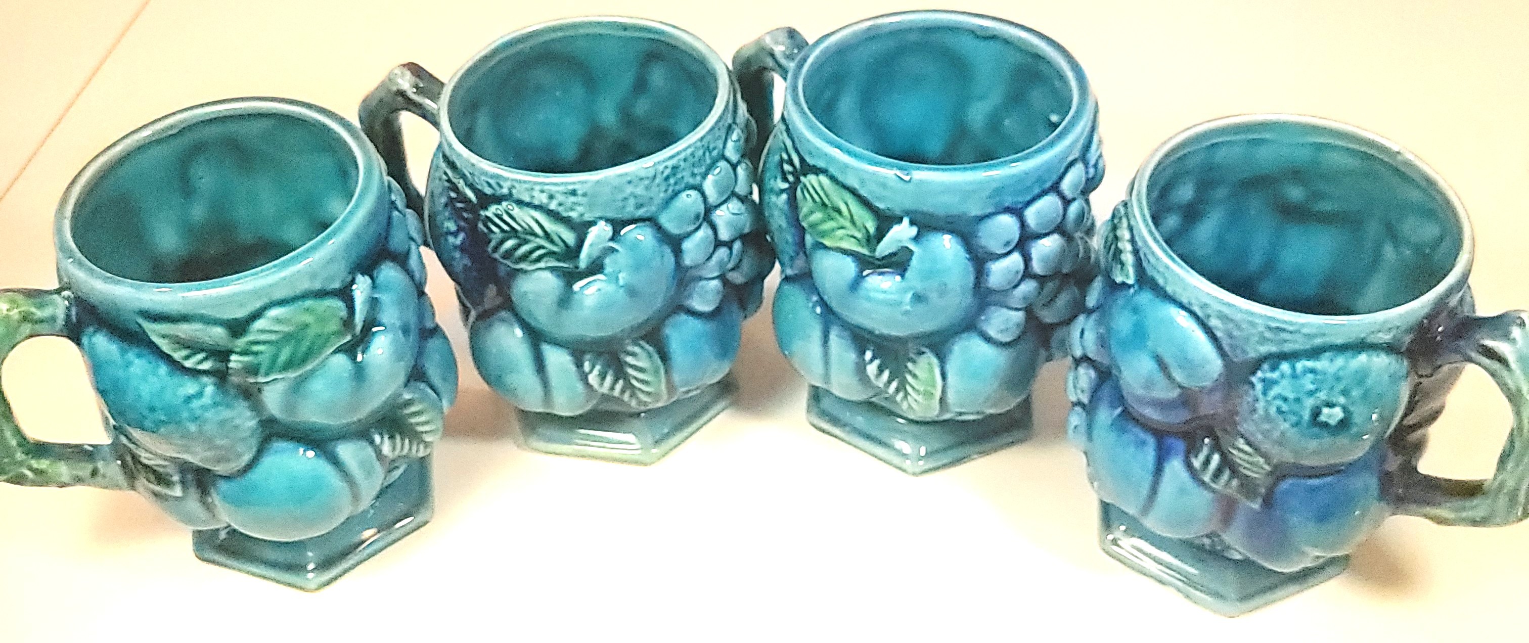 Vintage 1960s Inarco "Mood Indigo" Ceramic Mugs | E2431 Japan - photo 2