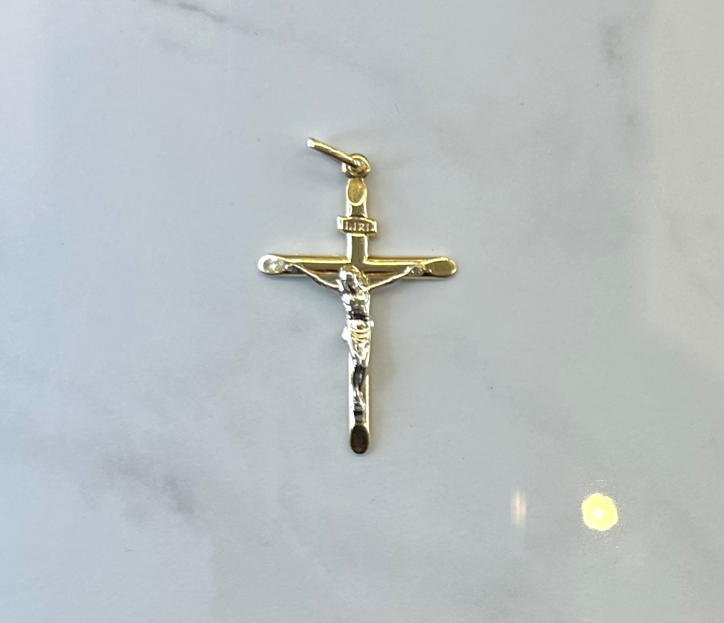 18K Gold Cross Pendant - 3.1G - photo 2