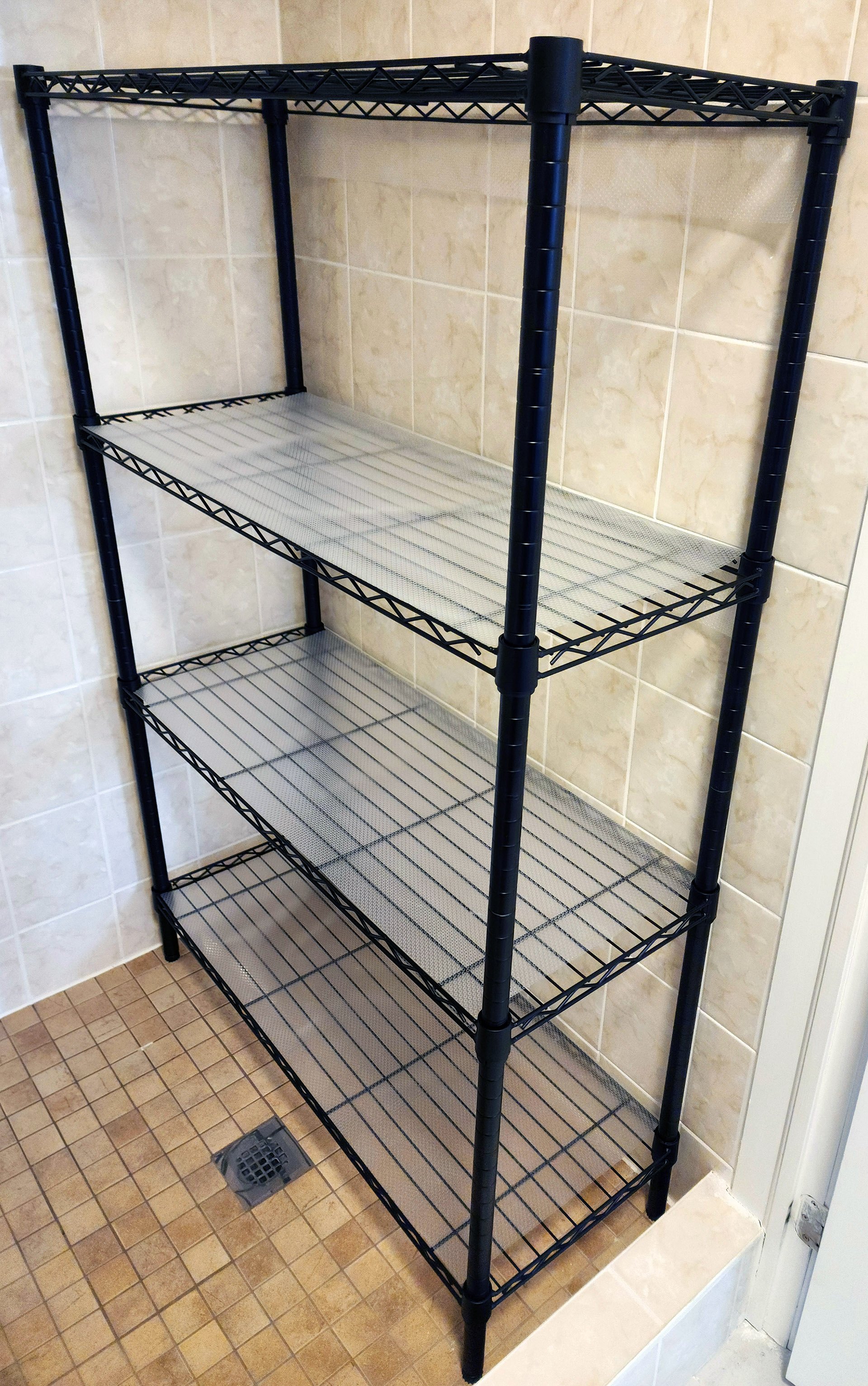 Metal 4-Tier Adjustable Wire Storage Shelves - Heavy Duty
