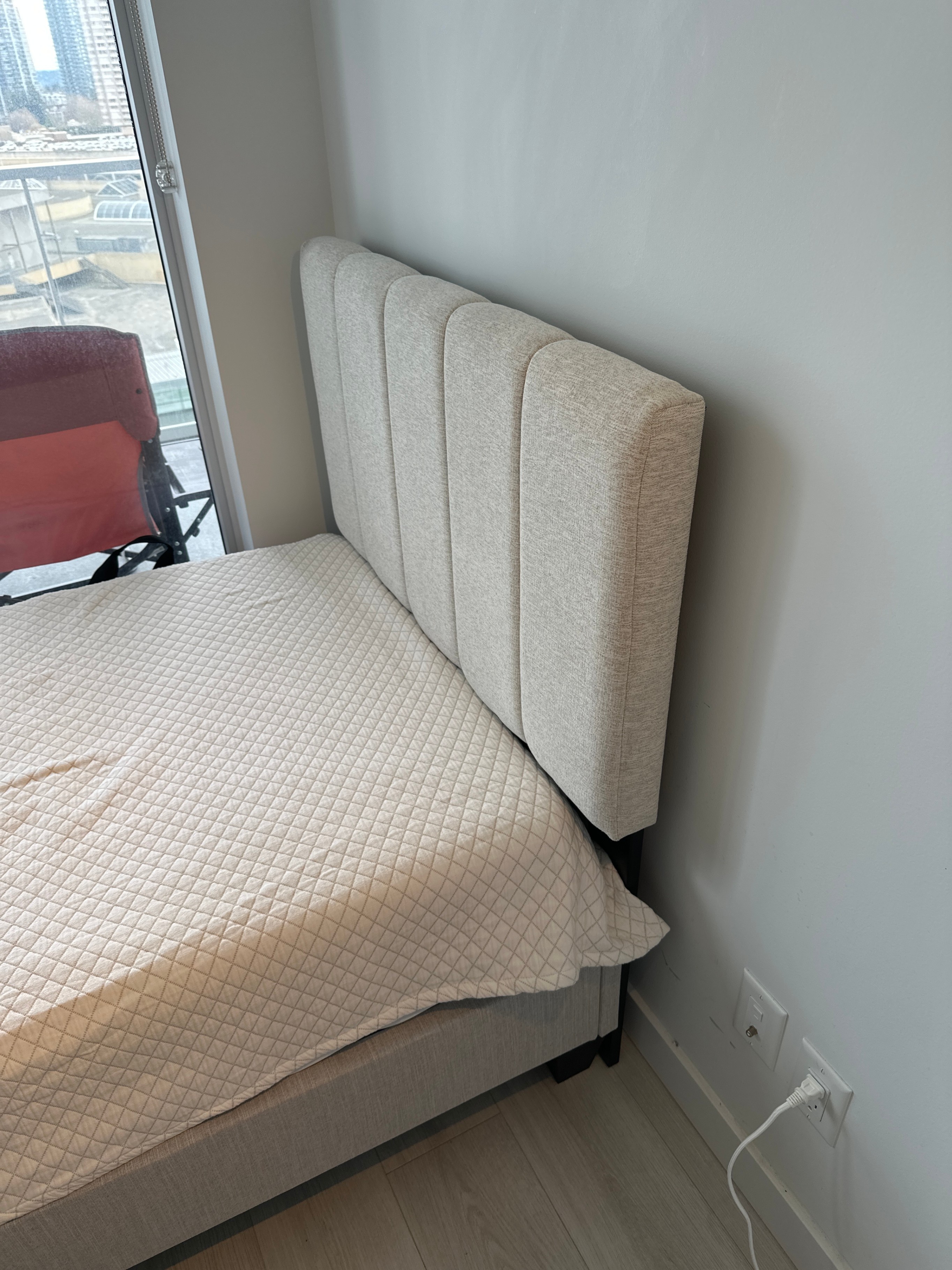Casper Single Bed Frame – Like New (Beige) - photo 2