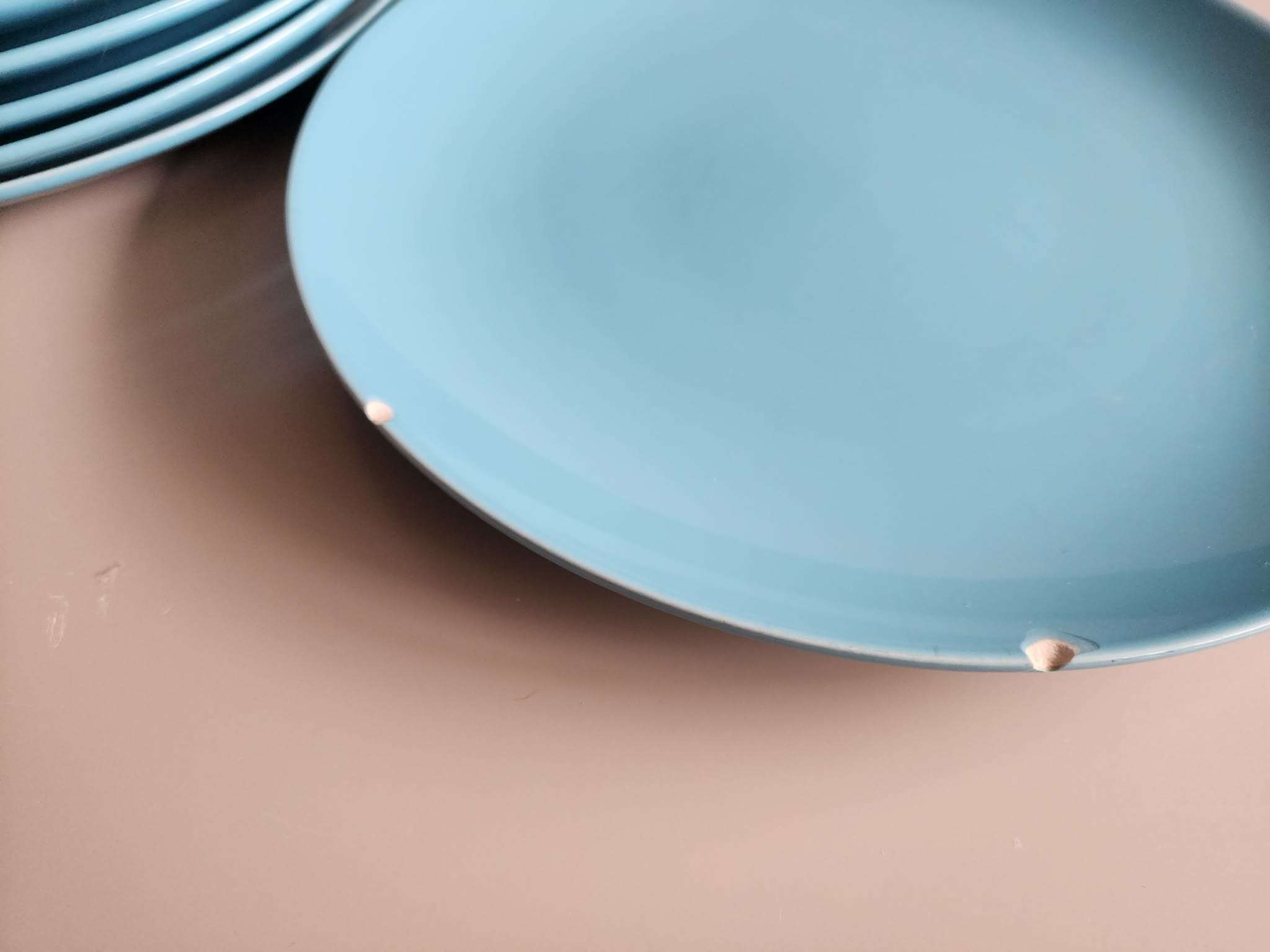 6 Blue Dinner Plates 10" - photo 3