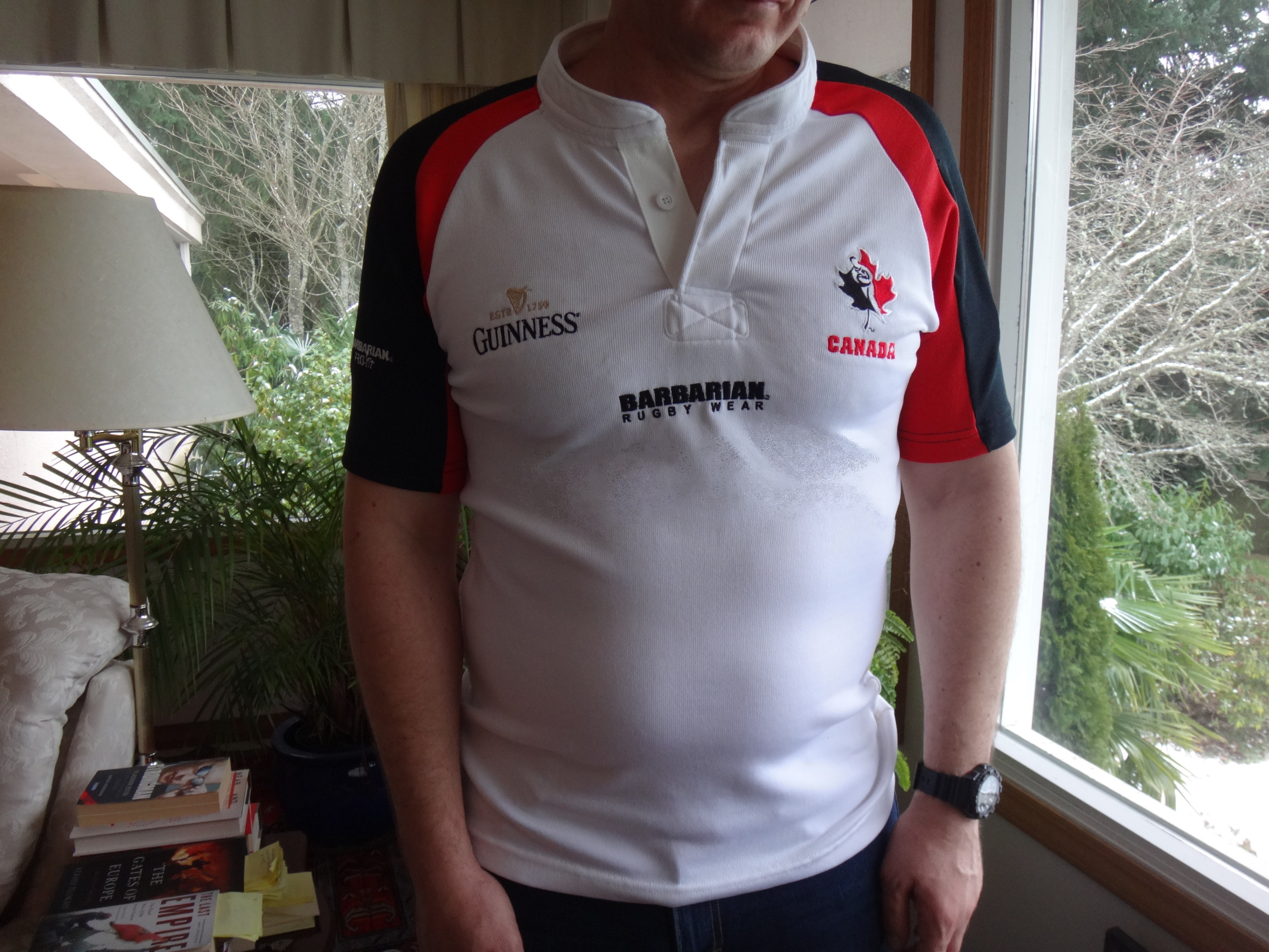 ✅♻️Large Stretch Barbarian Rugby Jersey Made in Canada 🇨🇦