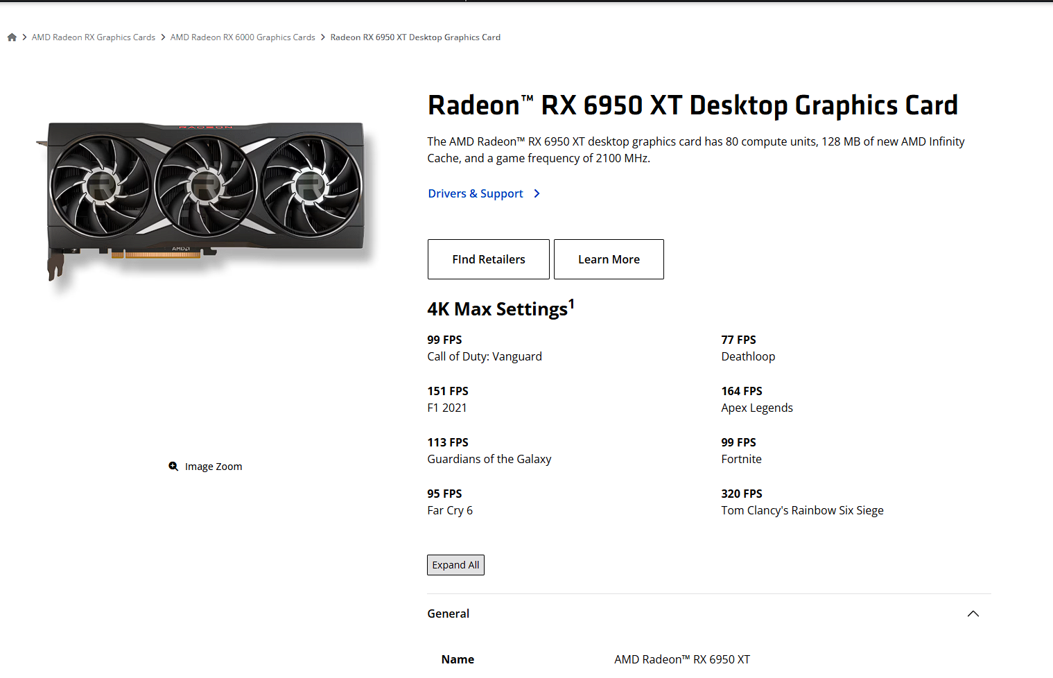 AMD Radeon RX 6950 XT / 16 GB / 256Bit - photo 2