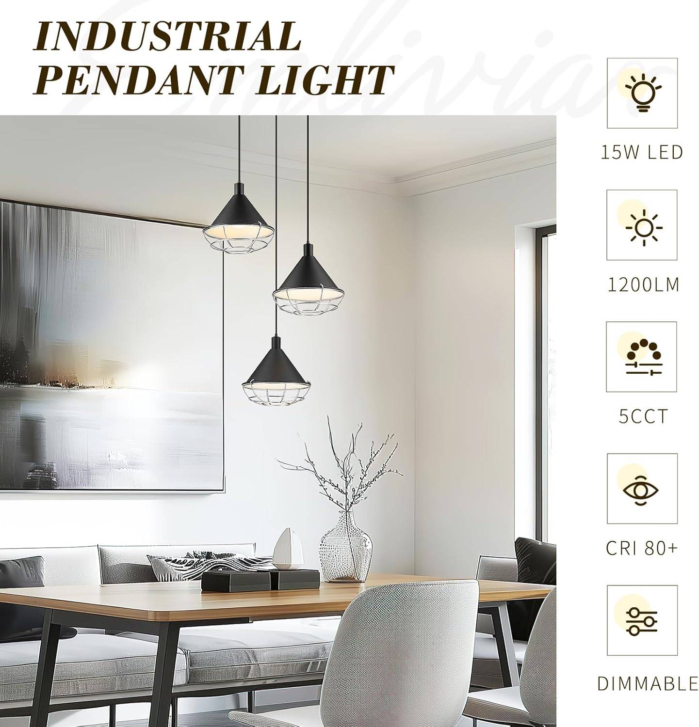 3-Light Pendant Light - photo 3