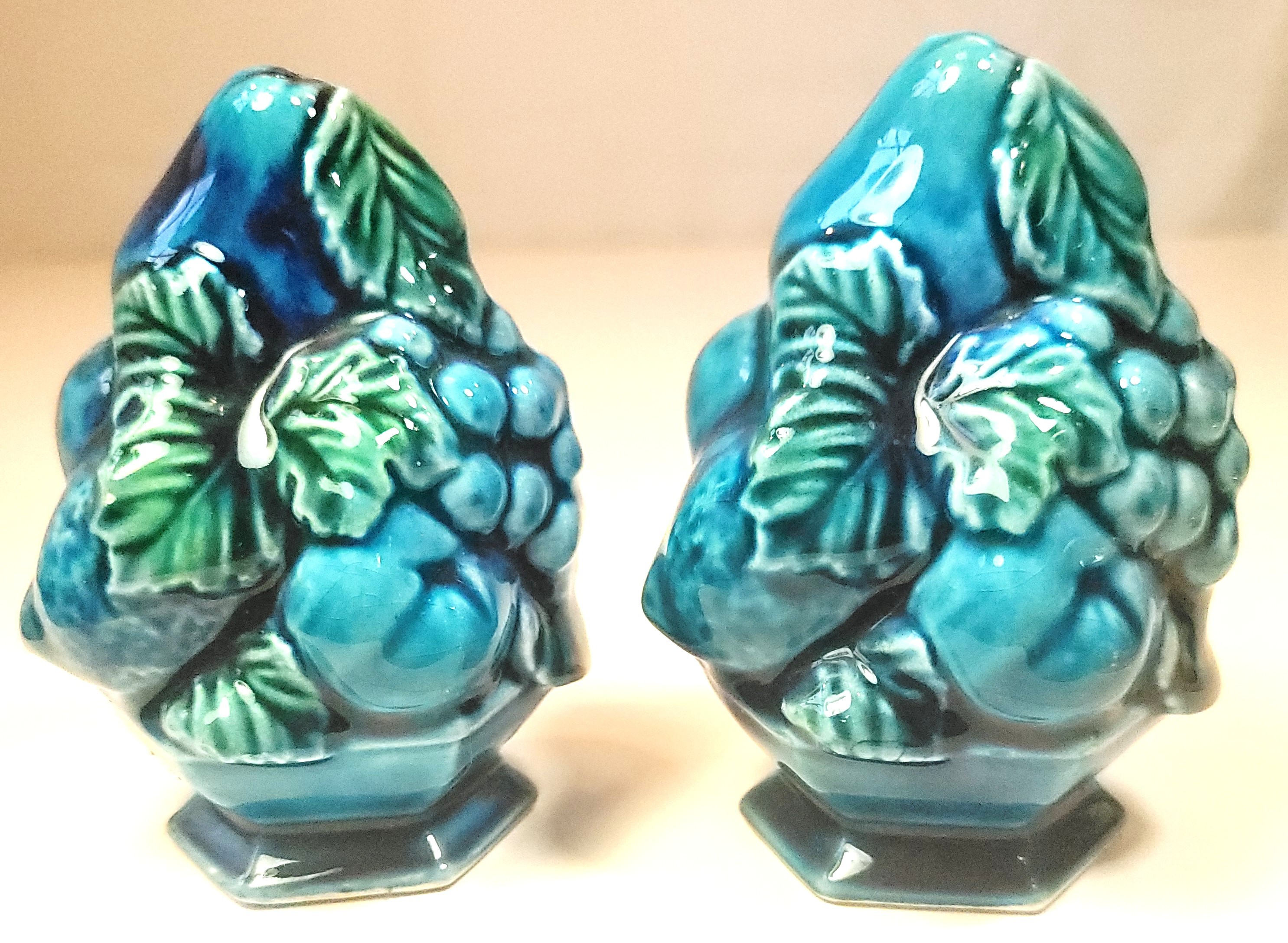 60s Inarco Mood Indigo Salt & Pepper Shakers Cobalt Blue Japan - photo 2