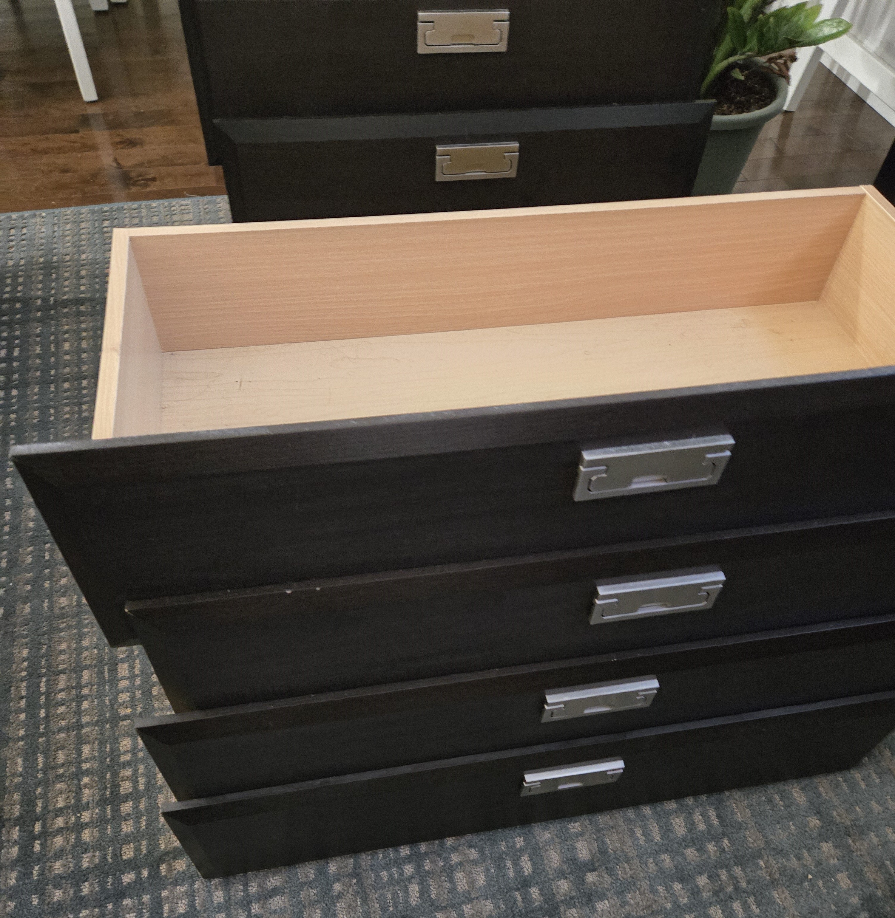 Queen Dark Brown Storage Bed Frame with Headboard - photo 2