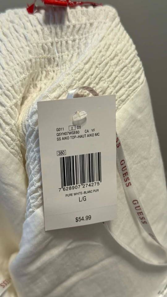 Brand-new GUESS Pure White Top - photo 3